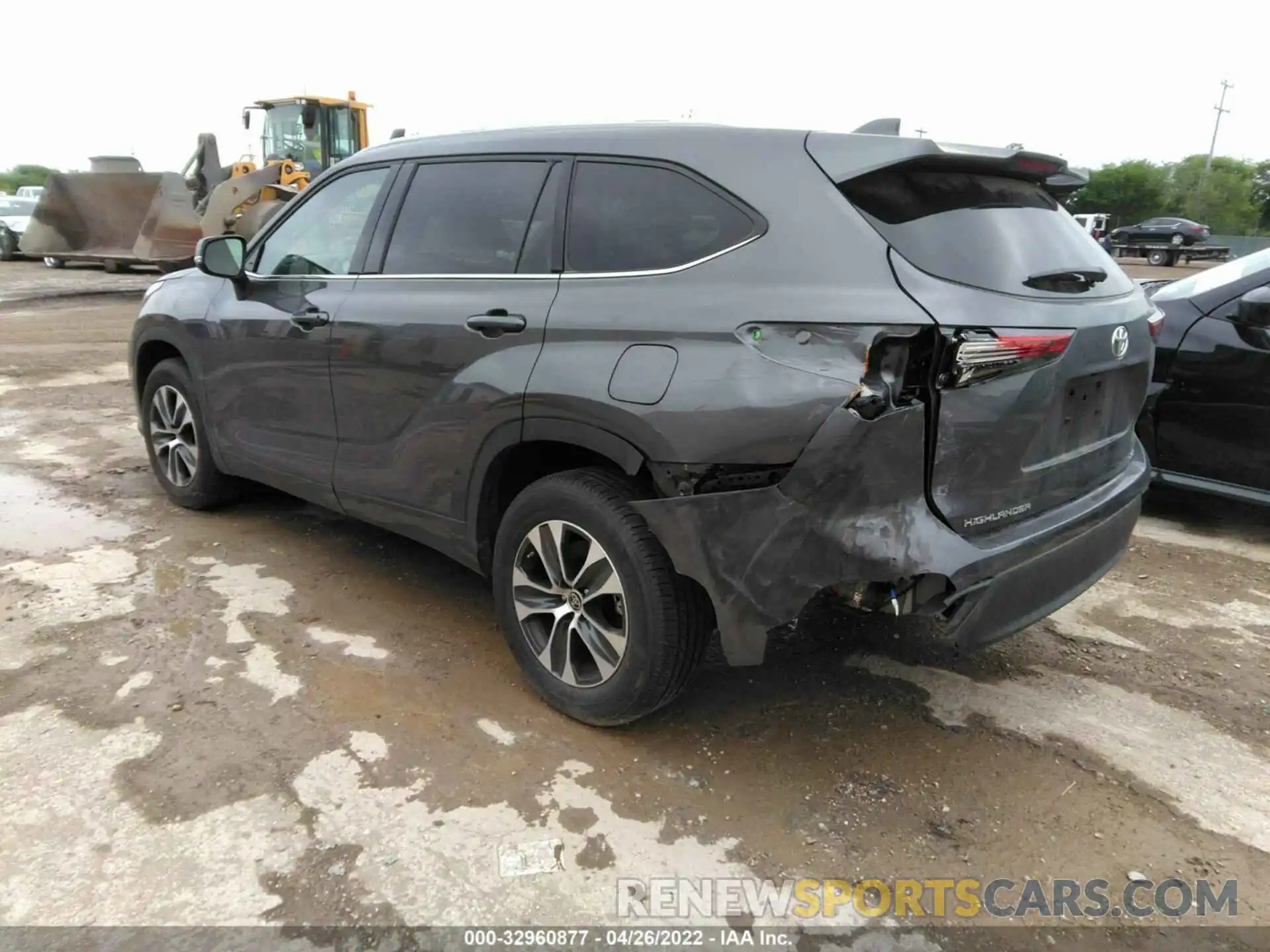 3 Фотография поврежденного автомобиля 5TDGZRAH9NS540366 TOYOTA HIGHLANDER 2022