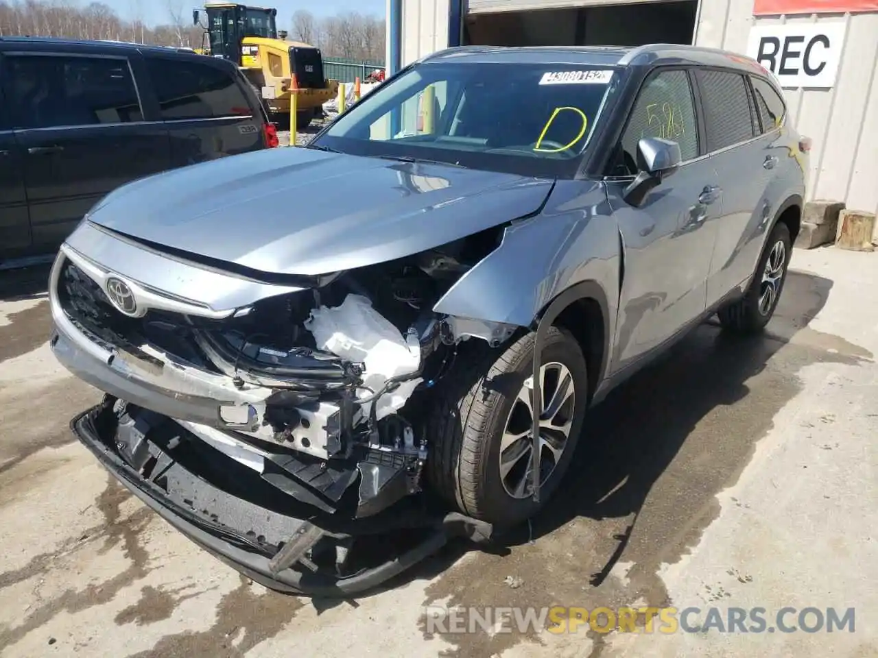 2 Photograph of a damaged car 5TDGZRAHXNS099931 TOYOTA HIGHLANDER 2022