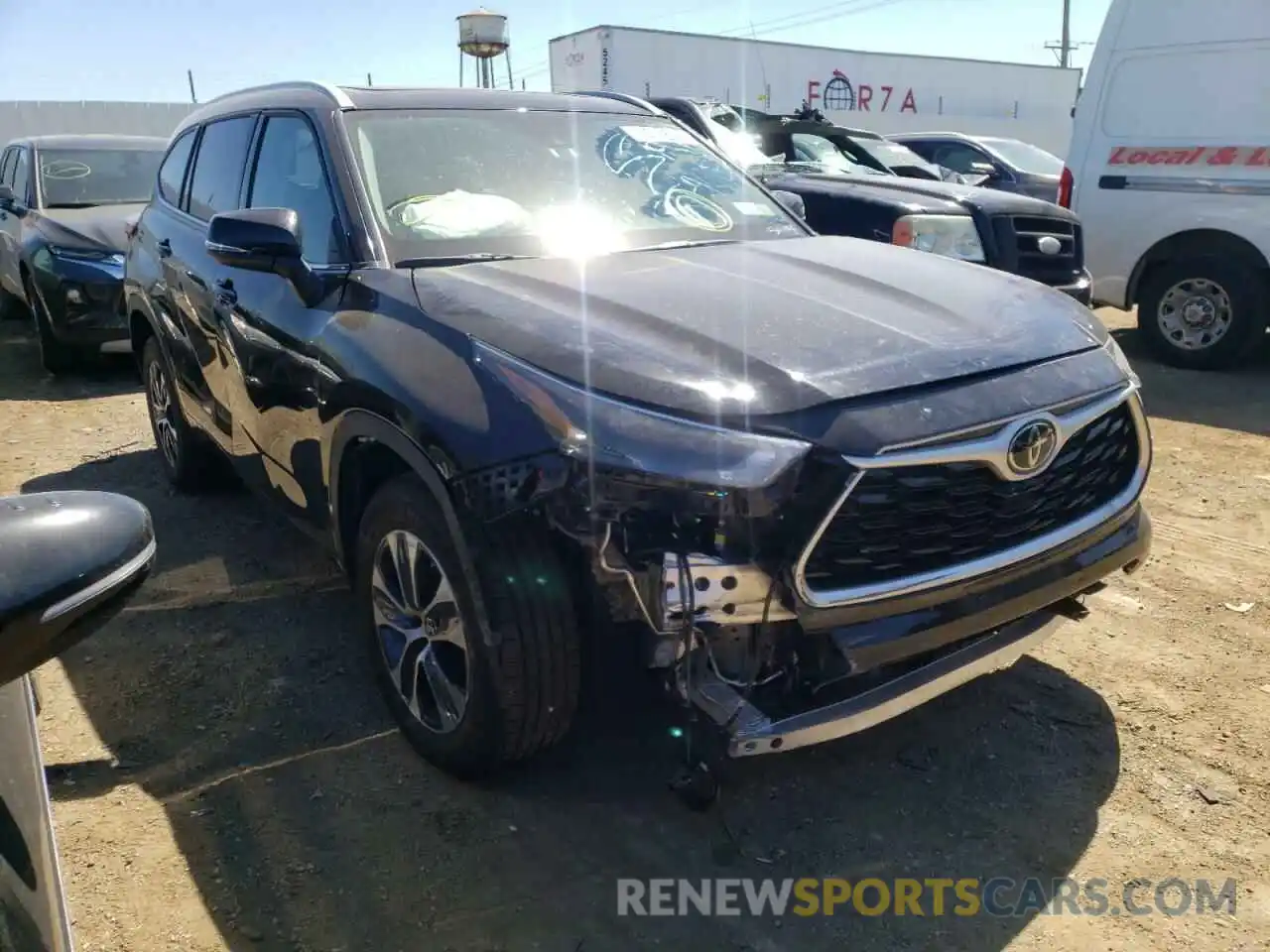 1 Photograph of a damaged car 5TDGZRAHXNS114427 TOYOTA HIGHLANDER 2022