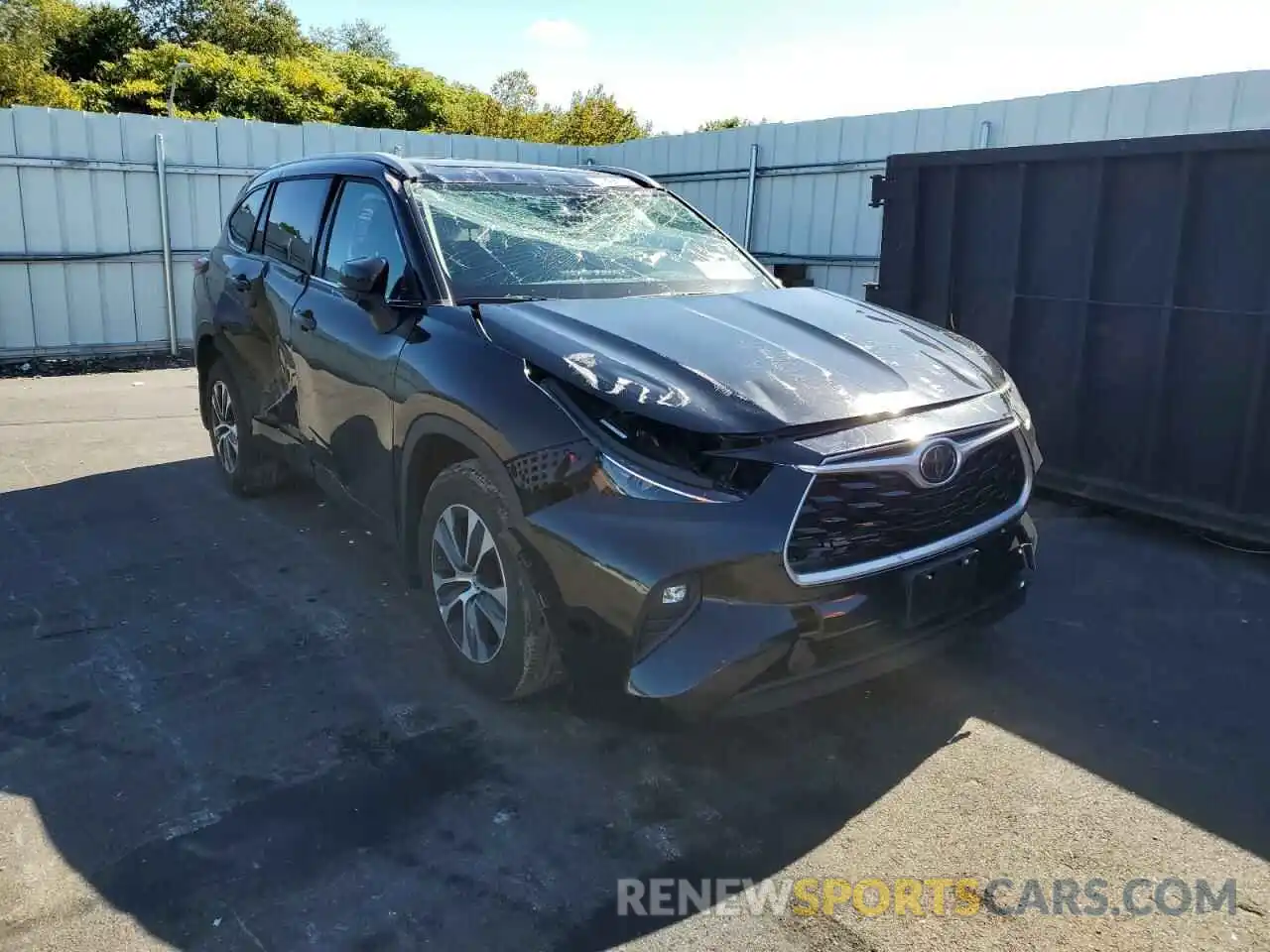 1 Photograph of a damaged car 5TDGZRBH1NS564336 TOYOTA HIGHLANDER 2022