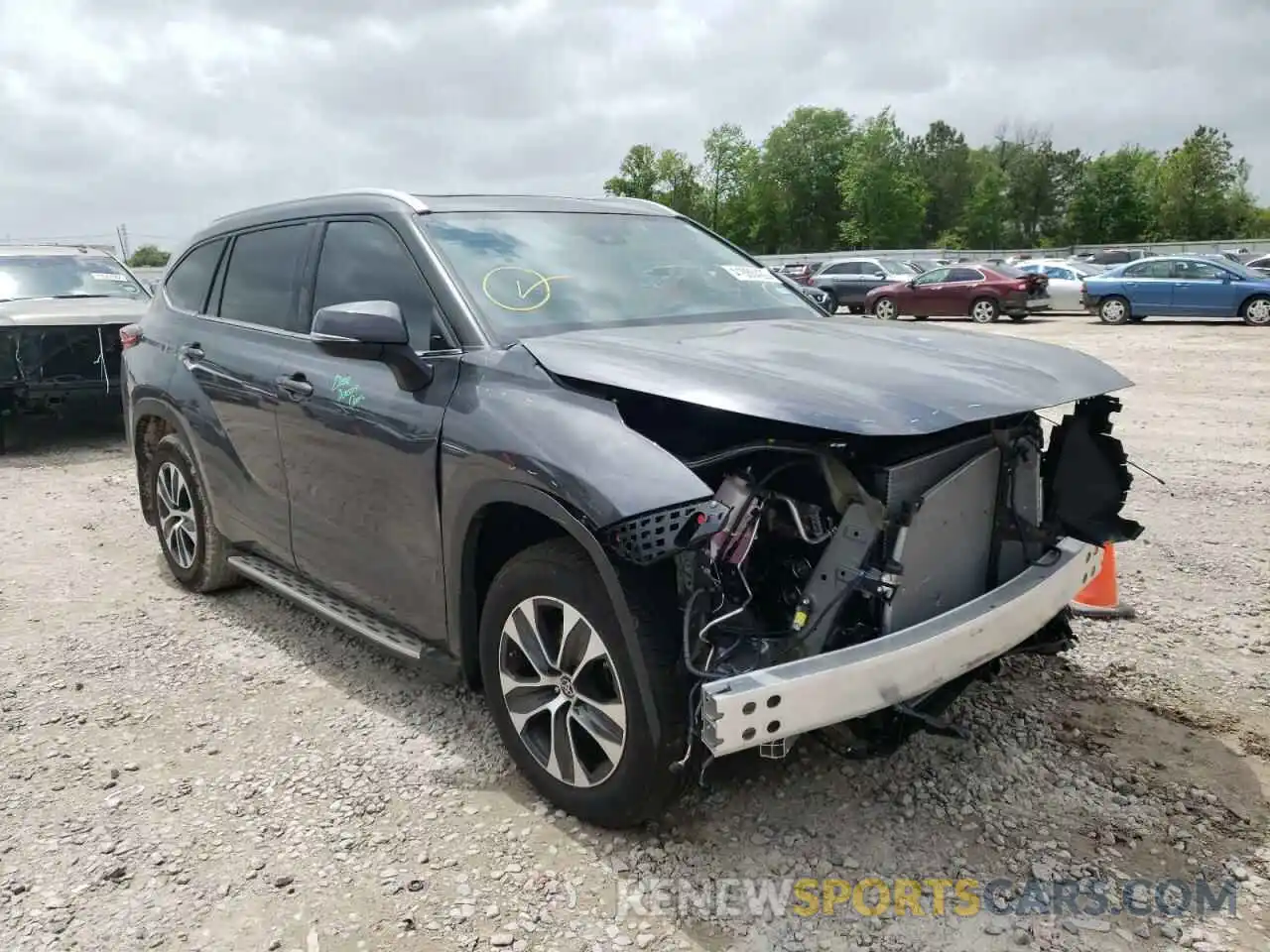 1 Photograph of a damaged car 5TDGZRBH2NS175317 TOYOTA HIGHLANDER 2022