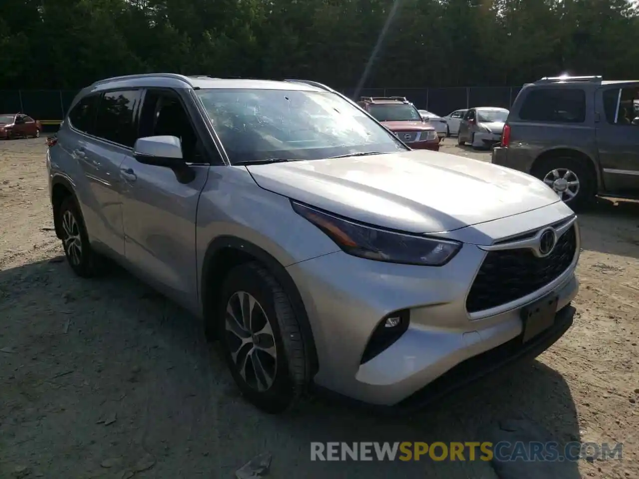 1 Photograph of a damaged car 5TDGZRBH2NS202919 TOYOTA HIGHLANDER 2022