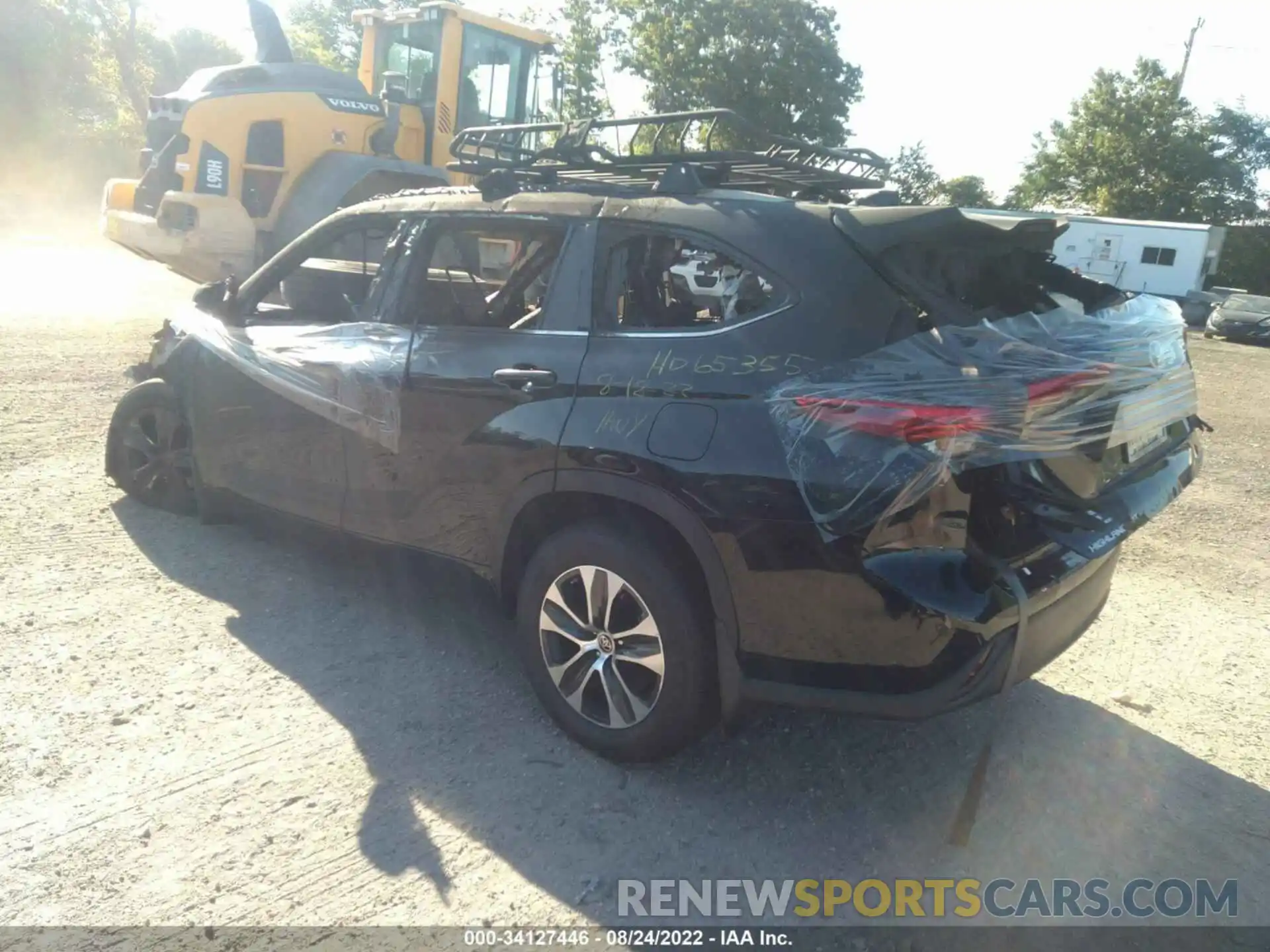 3 Photograph of a damaged car 5TDGZRBH2NS212737 TOYOTA HIGHLANDER 2022