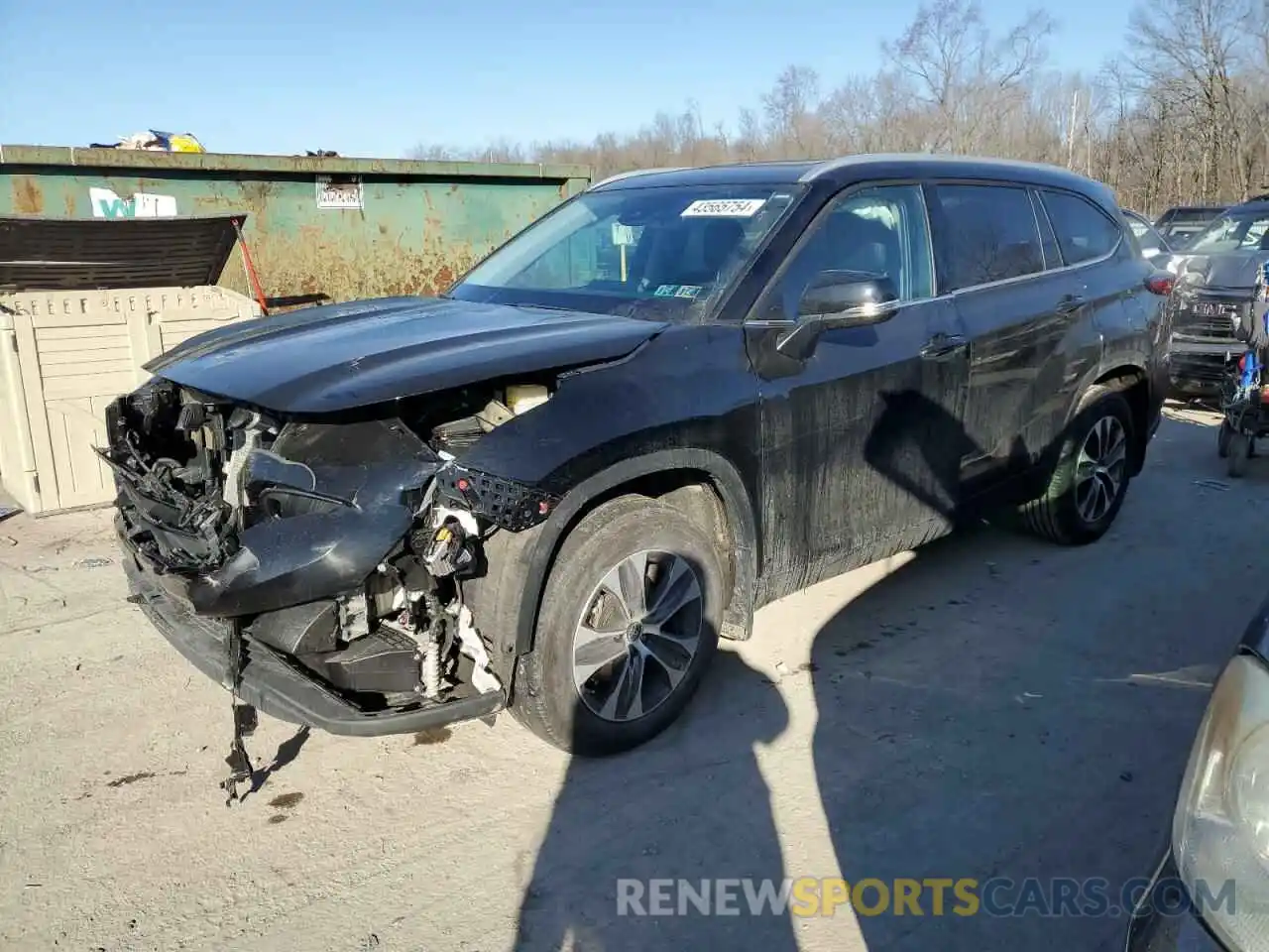 1 Photograph of a damaged car 5TDGZRBH2NS246306 TOYOTA HIGHLANDER 2022