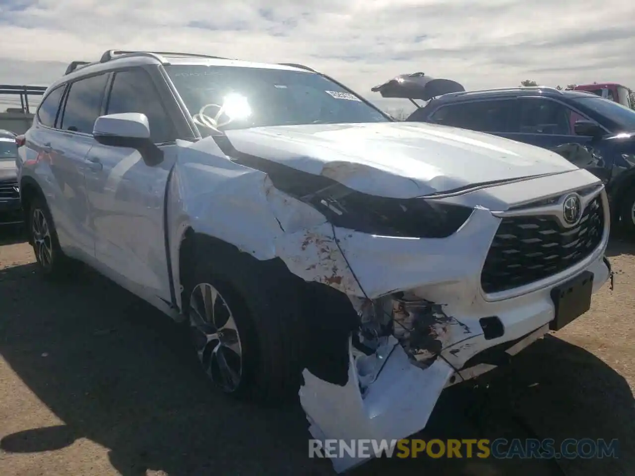 1 Photograph of a damaged car 5TDGZRBH2NS561588 TOYOTA HIGHLANDER 2022