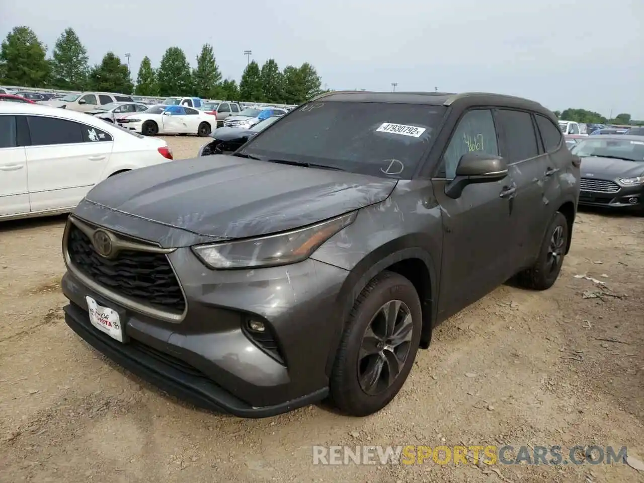 2 Photograph of a damaged car 5TDGZRBH2NS561803 TOYOTA HIGHLANDER 2022