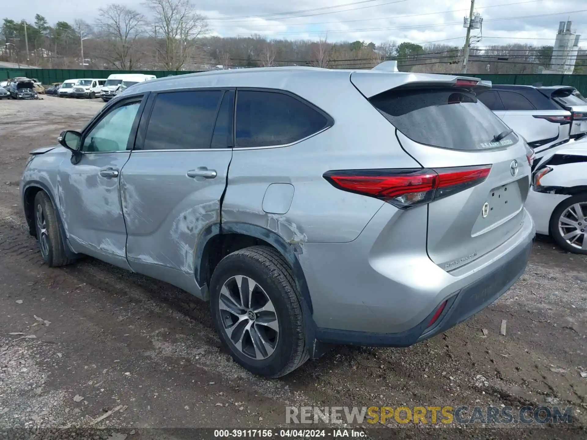 3 Photograph of a damaged car 5TDGZRBH2NS563714 TOYOTA HIGHLANDER 2022