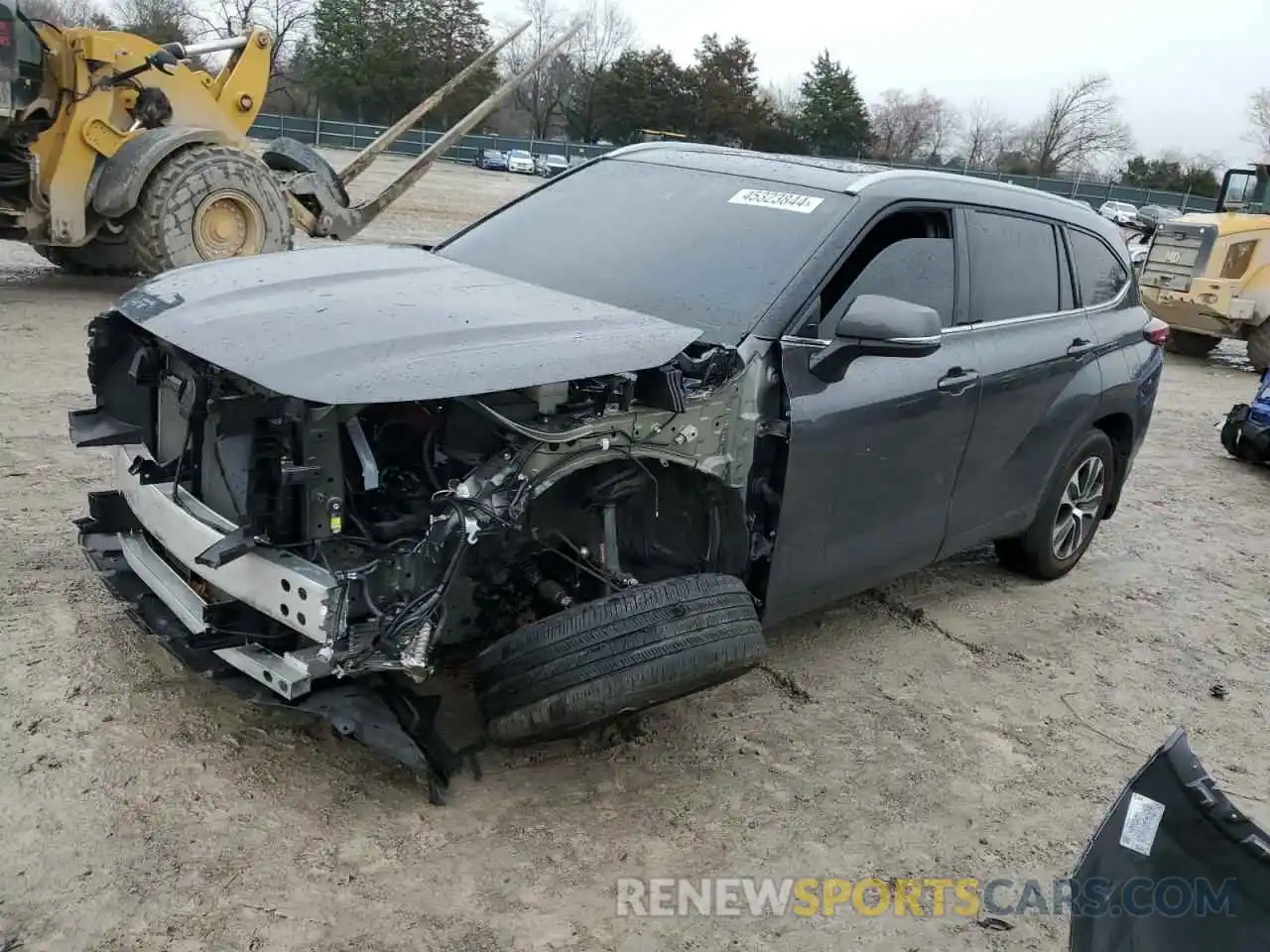 1 Photograph of a damaged car 5TDGZRBH4NS241866 TOYOTA HIGHLANDER 2022