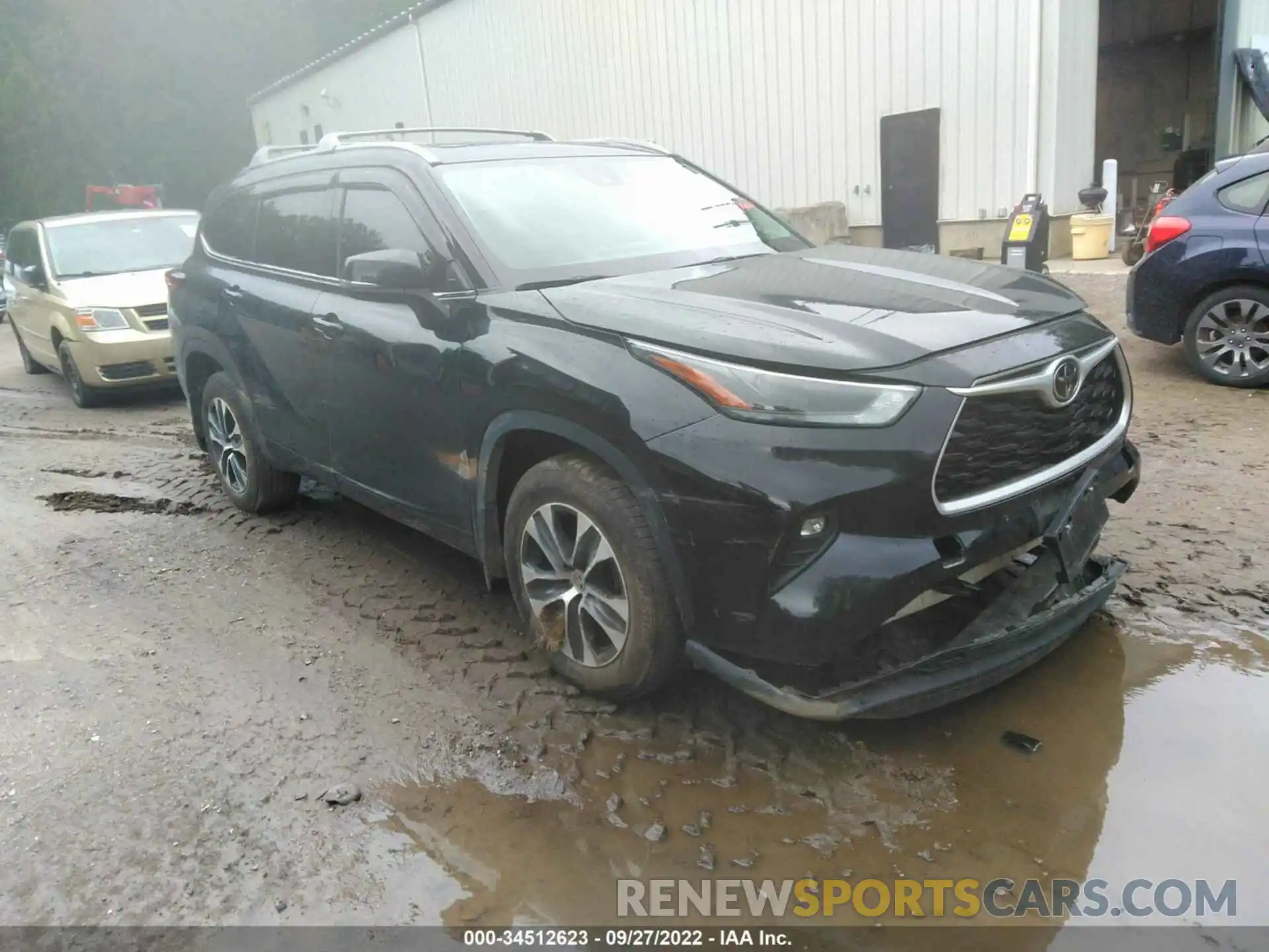 1 Photograph of a damaged car 5TDGZRBH7NS177645 TOYOTA HIGHLANDER 2022