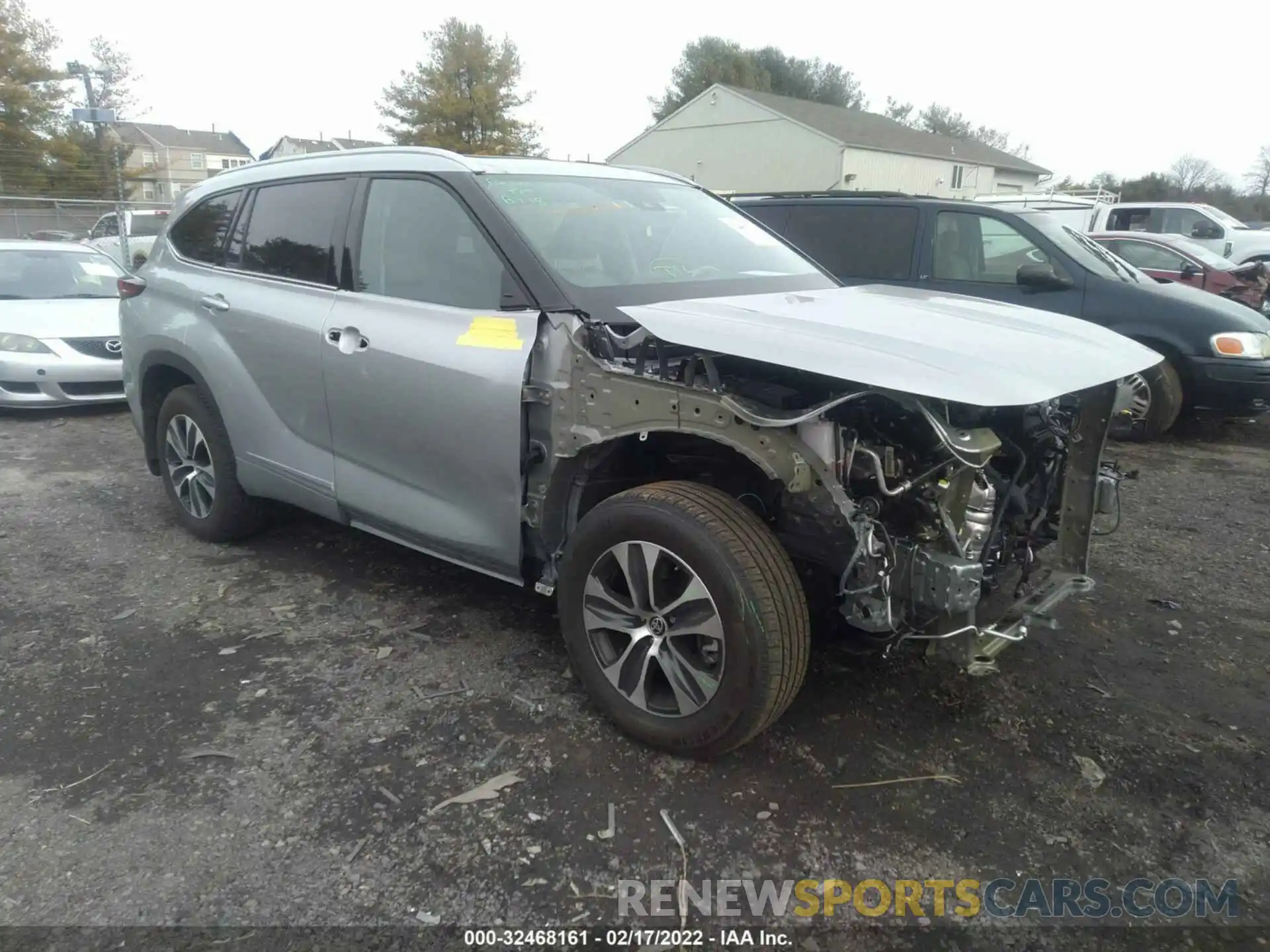 1 Photograph of a damaged car 5TDGZRBH8NS169912 TOYOTA HIGHLANDER 2022