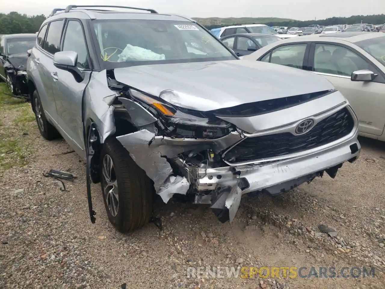 1 Photograph of a damaged car 5TDGZRBH8NS211916 TOYOTA HIGHLANDER 2022