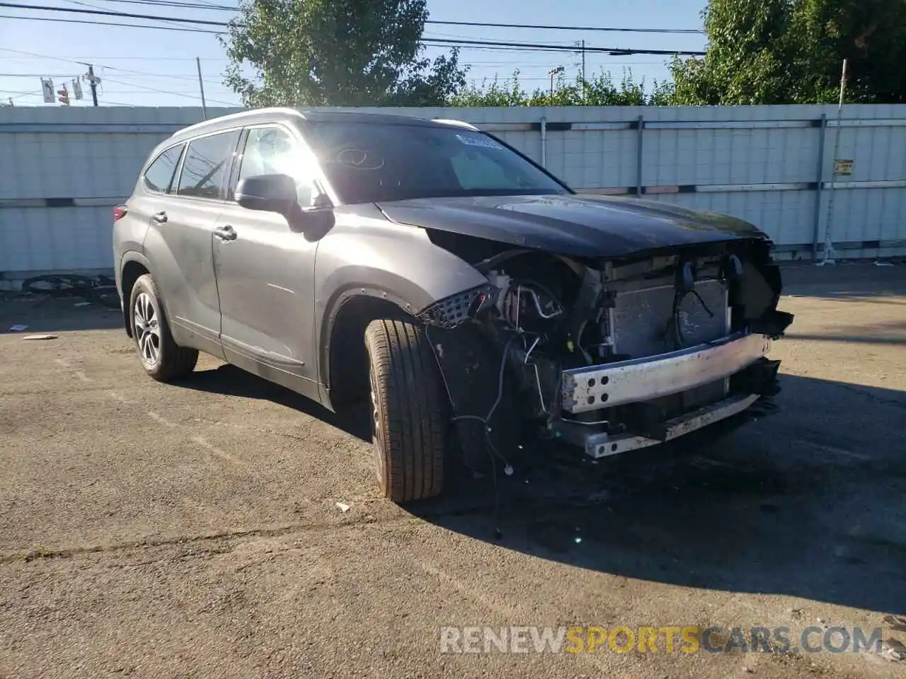 1 Photograph of a damaged car 5TDGZRBH8NS579111 TOYOTA HIGHLANDER 2022