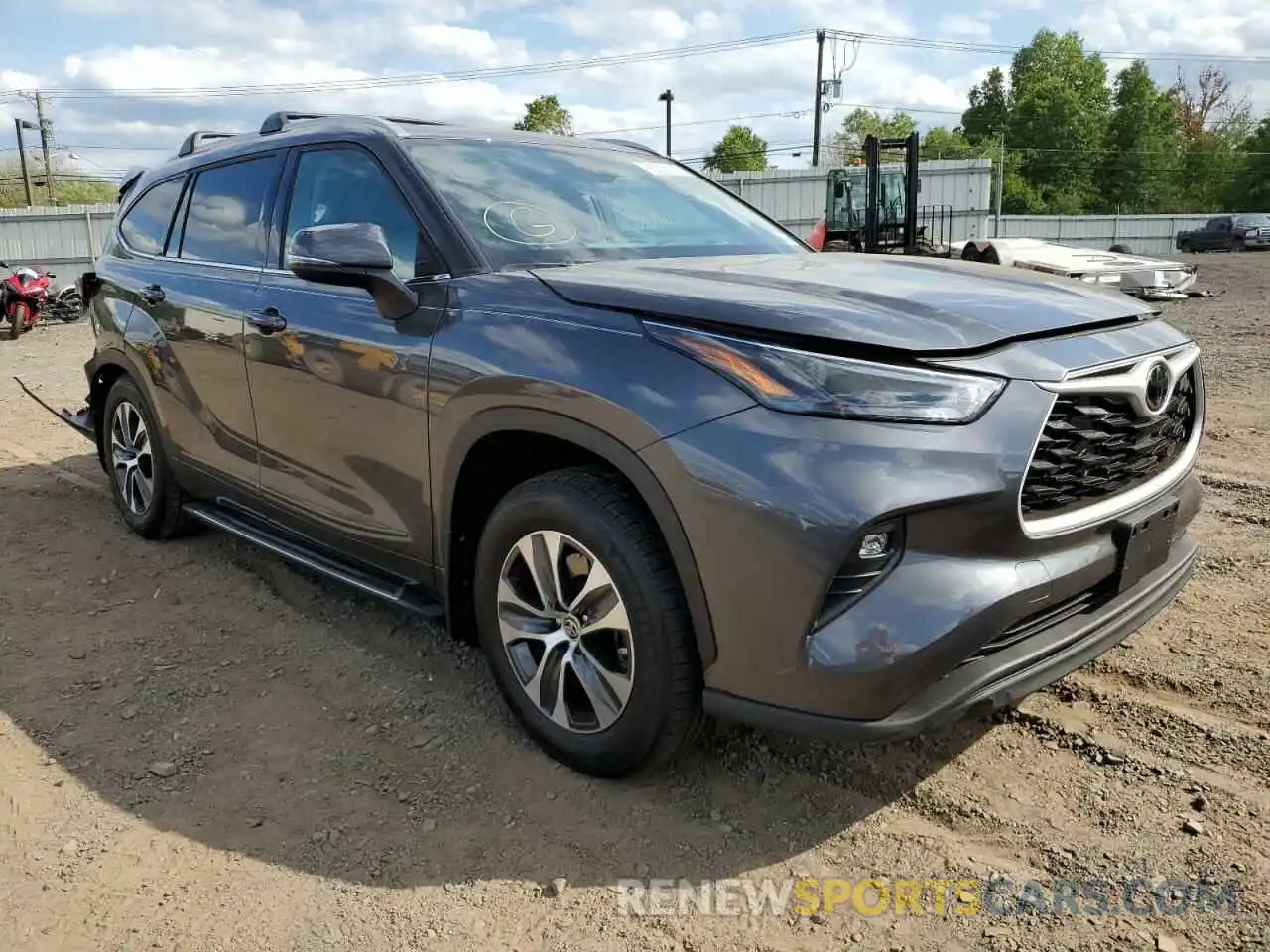 1 Photograph of a damaged car 5TDGZRBH8NS580890 TOYOTA HIGHLANDER 2022