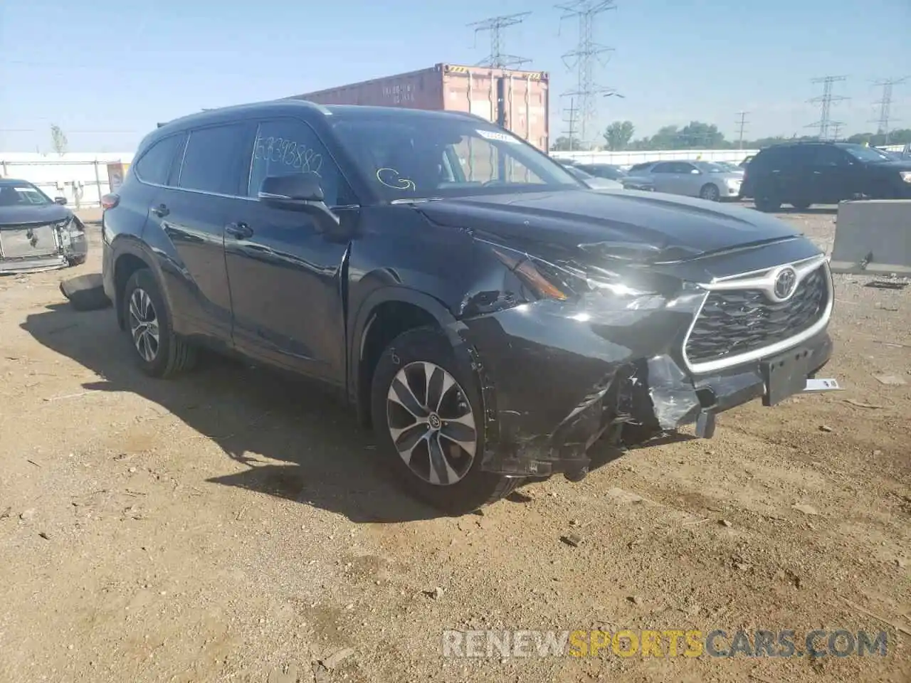 1 Photograph of a damaged car 5TDGZRBH8NS581389 TOYOTA HIGHLANDER 2022