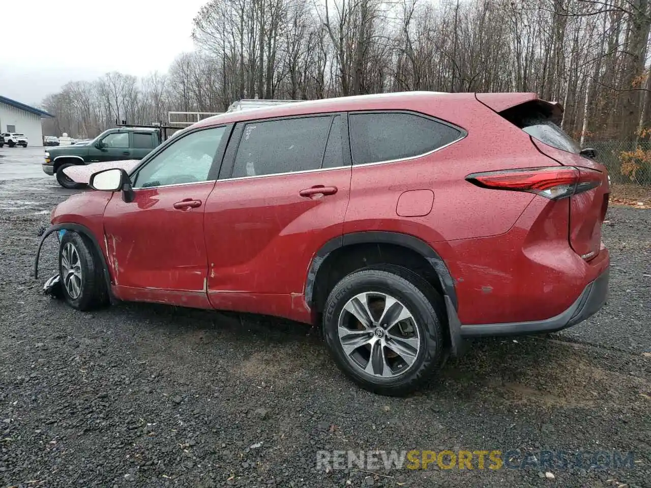 2 Photograph of a damaged car 5TDGZRBH9NS177758 TOYOTA HIGHLANDER 2022