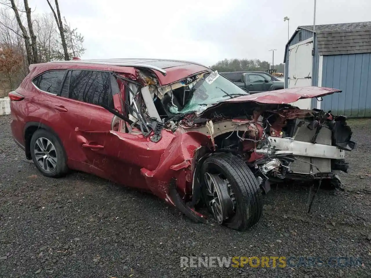 4 Photograph of a damaged car 5TDGZRBH9NS177758 TOYOTA HIGHLANDER 2022