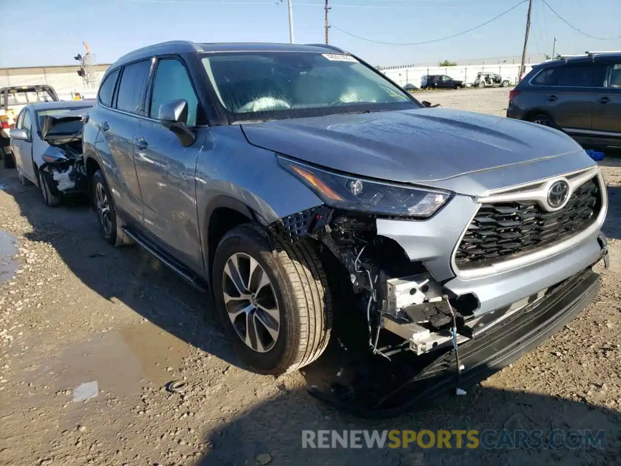 1 Photograph of a damaged car 5TDGZRBH9NS198304 TOYOTA HIGHLANDER 2022