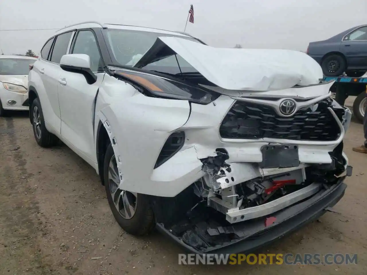 1 Photograph of a damaged car 5TDGZRBHXNS183486 TOYOTA HIGHLANDER 2022