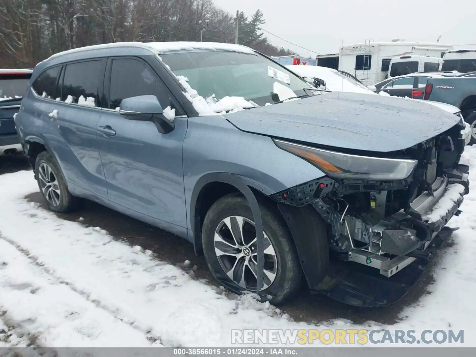 1 Photograph of a damaged car 5TDGZRBHXNS199929 TOYOTA HIGHLANDER 2022