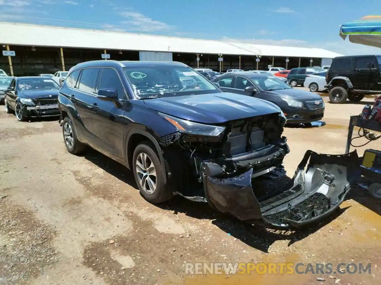 1 Photograph of a damaged car 5TDHARAH0NS510099 TOYOTA HIGHLANDER 2022