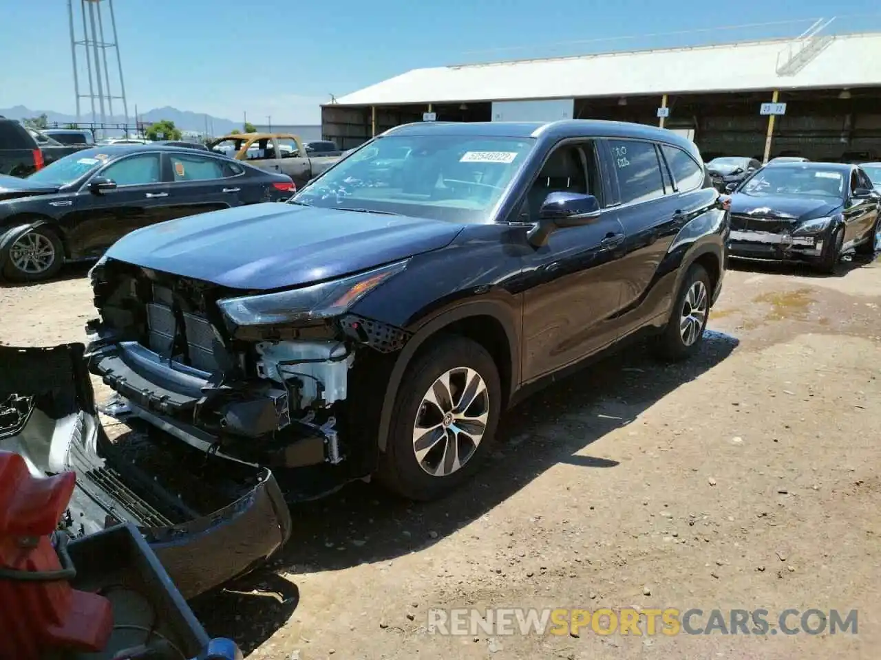 2 Photograph of a damaged car 5TDHARAH0NS510099 TOYOTA HIGHLANDER 2022