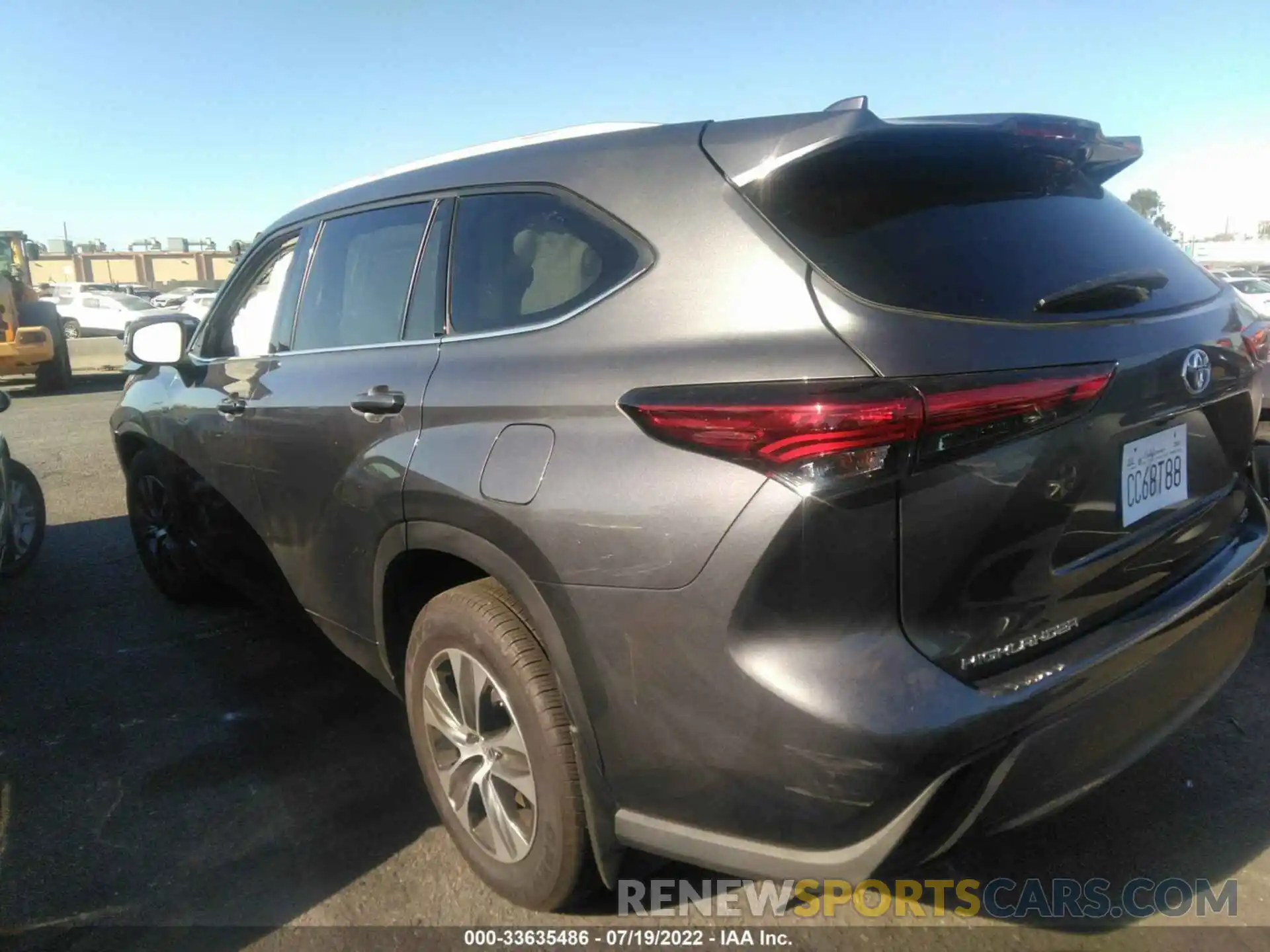 3 Photograph of a damaged car 5TDHBRCH0NS554131 TOYOTA HIGHLANDER 2022