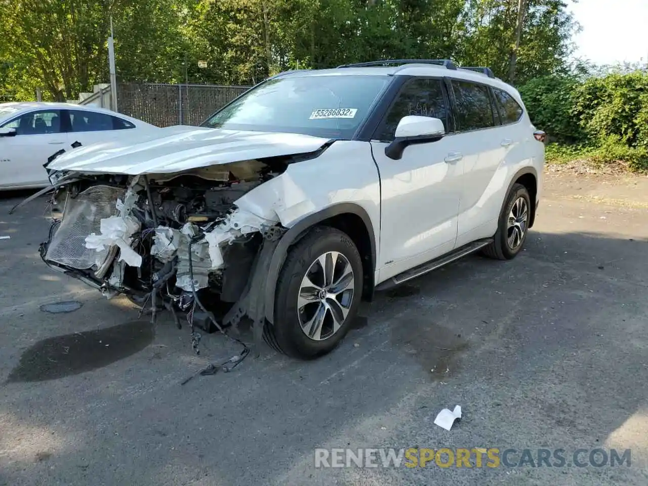 2 Photograph of a damaged car 5TDHBRCH1NS538827 TOYOTA HIGHLANDER 2022