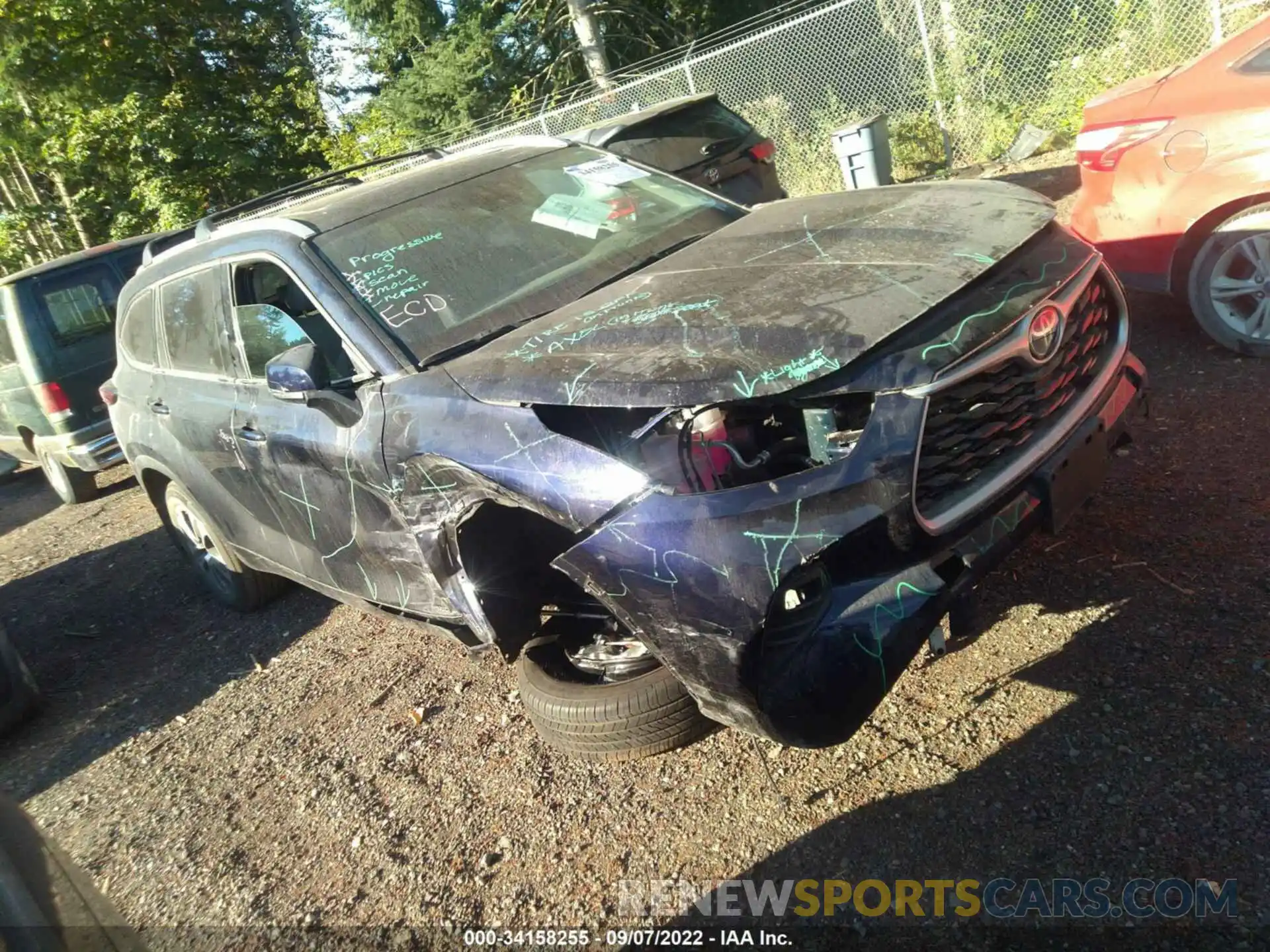 1 Photograph of a damaged car 5TDHBRCH2NS546628 TOYOTA HIGHLANDER 2022