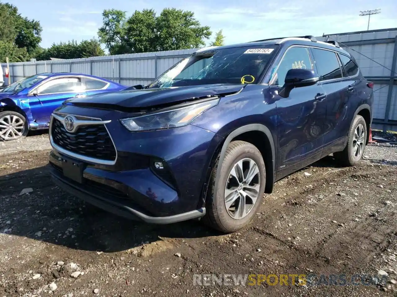 2 Photograph of a damaged car 5TDHBRCH2NS552235 TOYOTA HIGHLANDER 2022