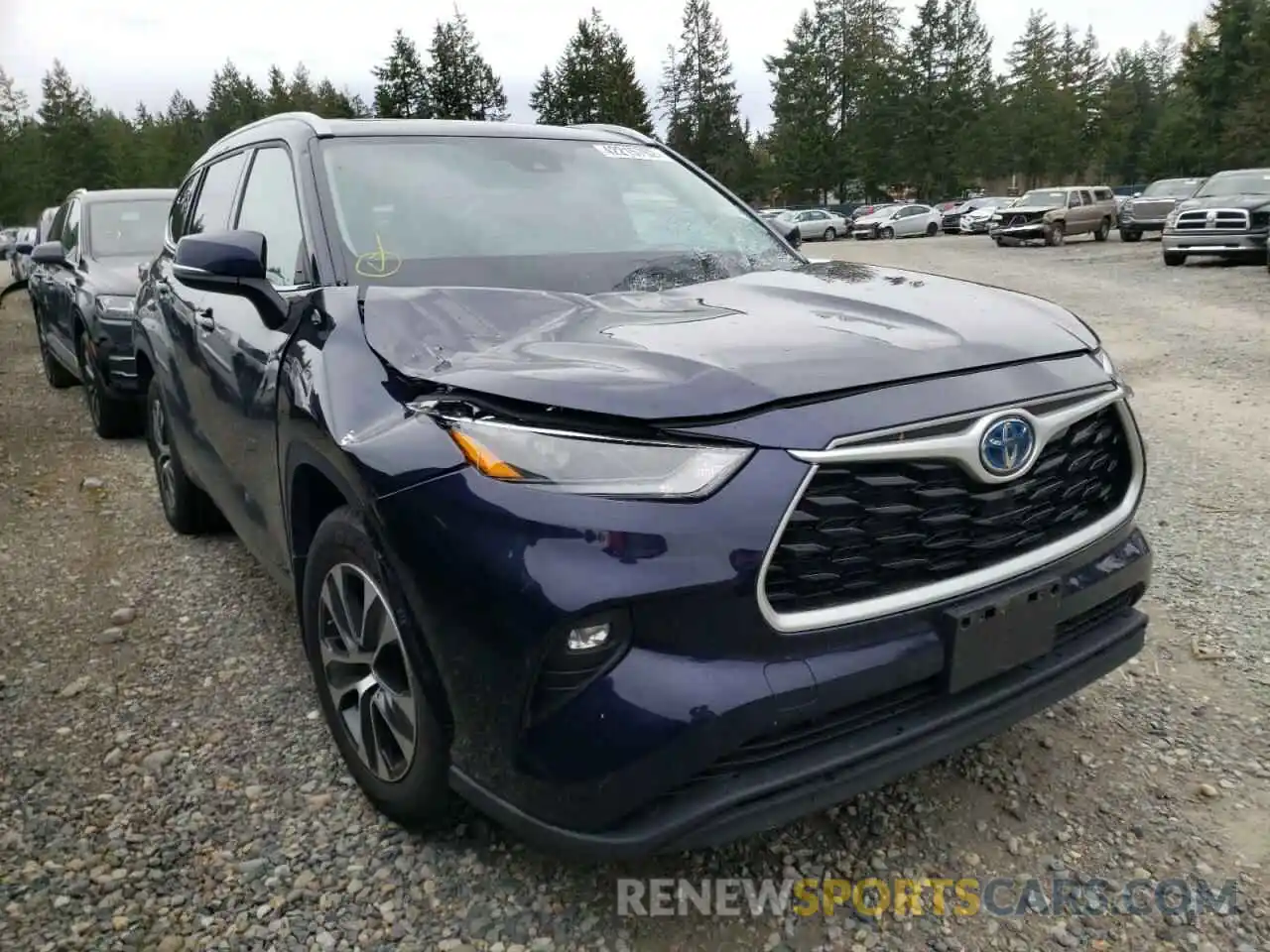 1 Photograph of a damaged car 5TDHBRCH6NS543778 TOYOTA HIGHLANDER 2022