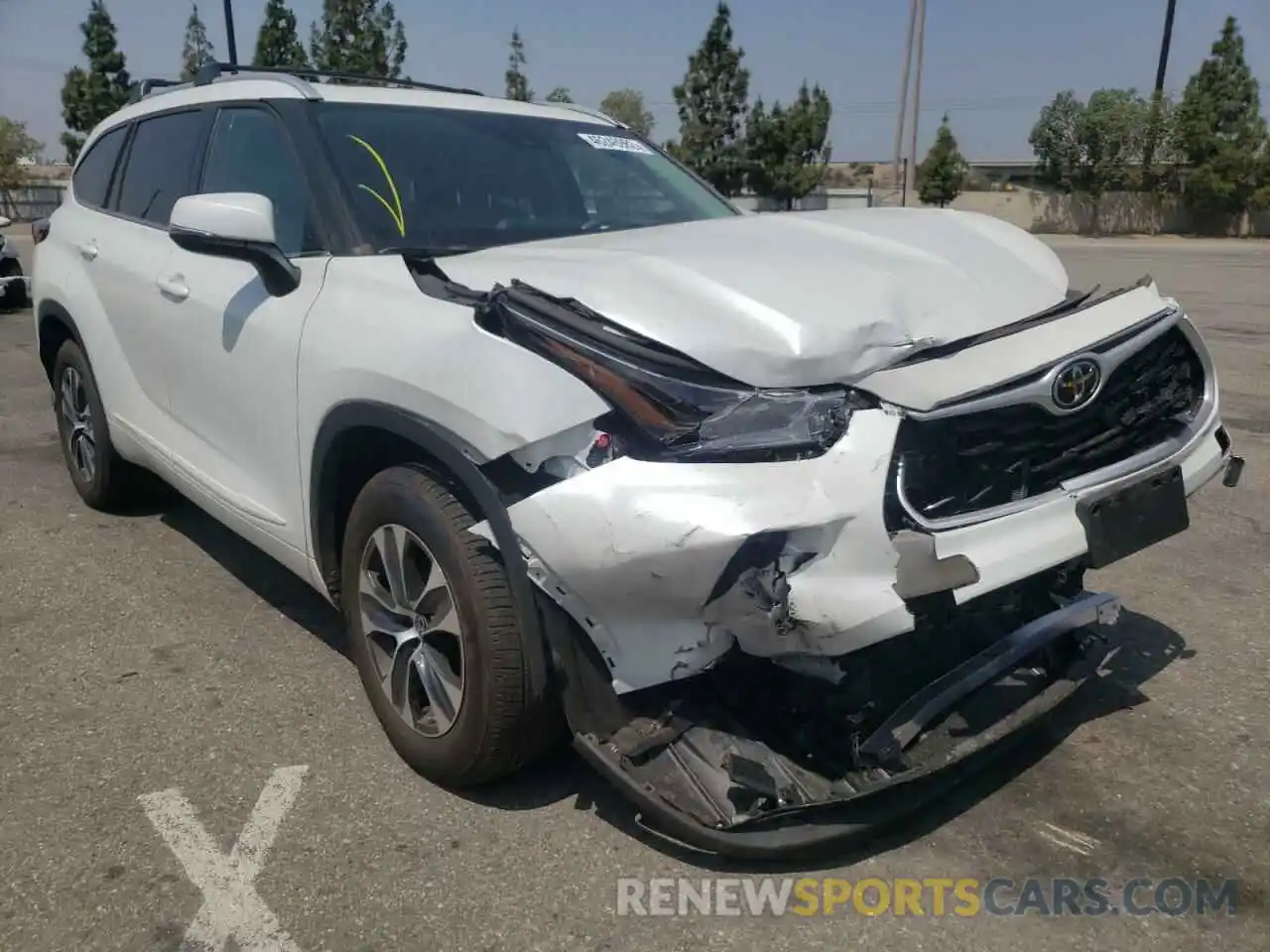 1 Photograph of a damaged car 5TDHZRAH4NS090646 TOYOTA HIGHLANDER 2022