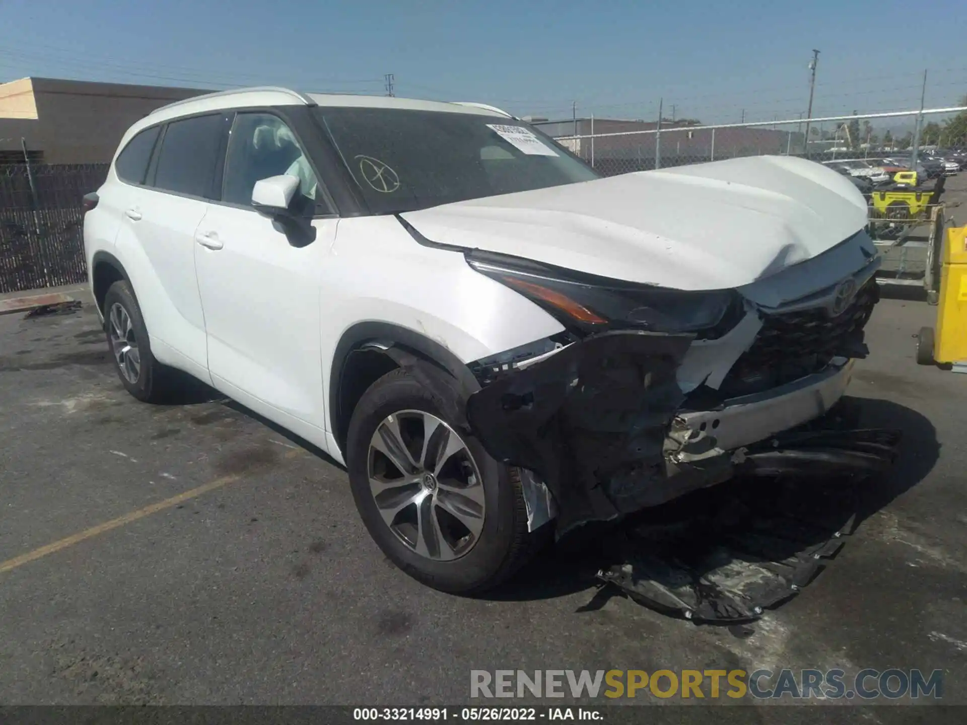 1 Photograph of a damaged car 5TDHZRAH6NS547425 TOYOTA HIGHLANDER 2022