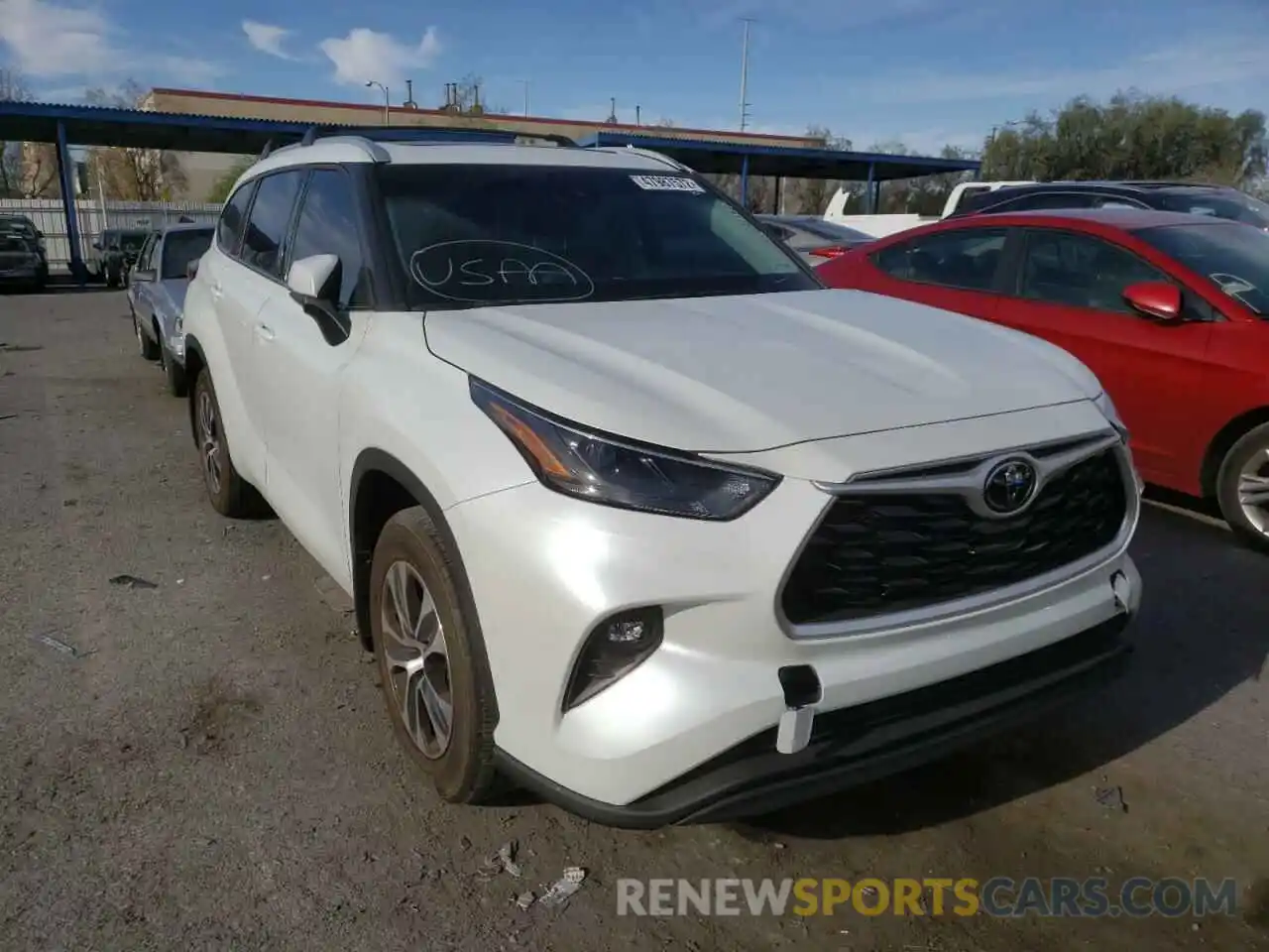 1 Photograph of a damaged car 5TDHZRAH9NS092019 TOYOTA HIGHLANDER 2022