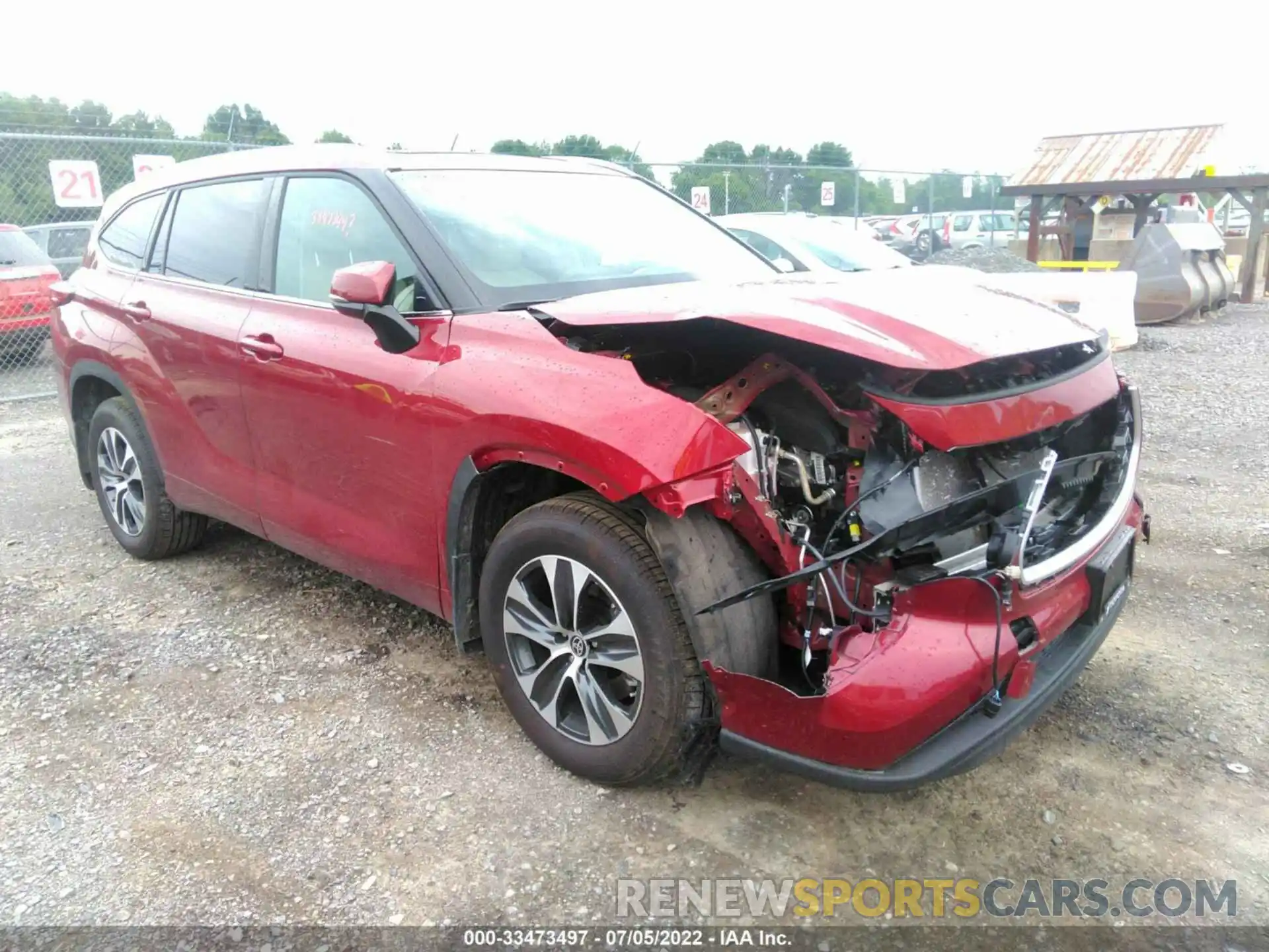 1 Photograph of a damaged car 5TDHZRBH1NS205461 TOYOTA HIGHLANDER 2022