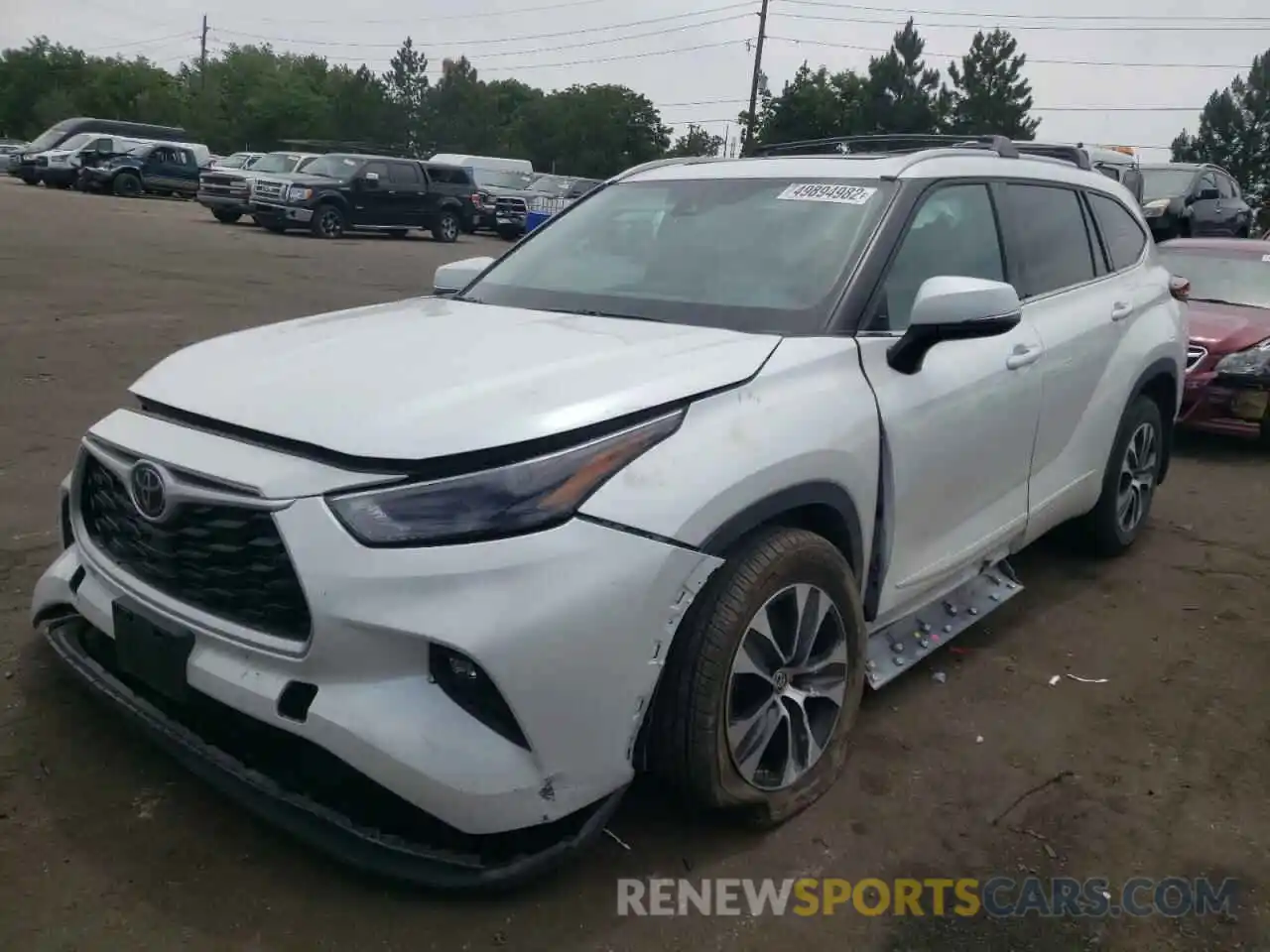 2 Photograph of a damaged car 5TDHZRBHXNS177837 TOYOTA HIGHLANDER 2022