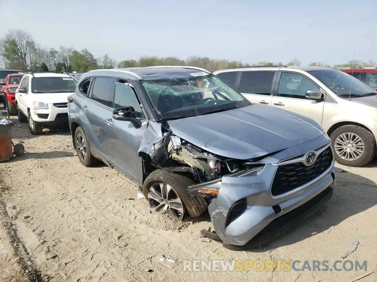 1 Photograph of a damaged car 5TDHZRBHXNS202204 TOYOTA HIGHLANDER 2022