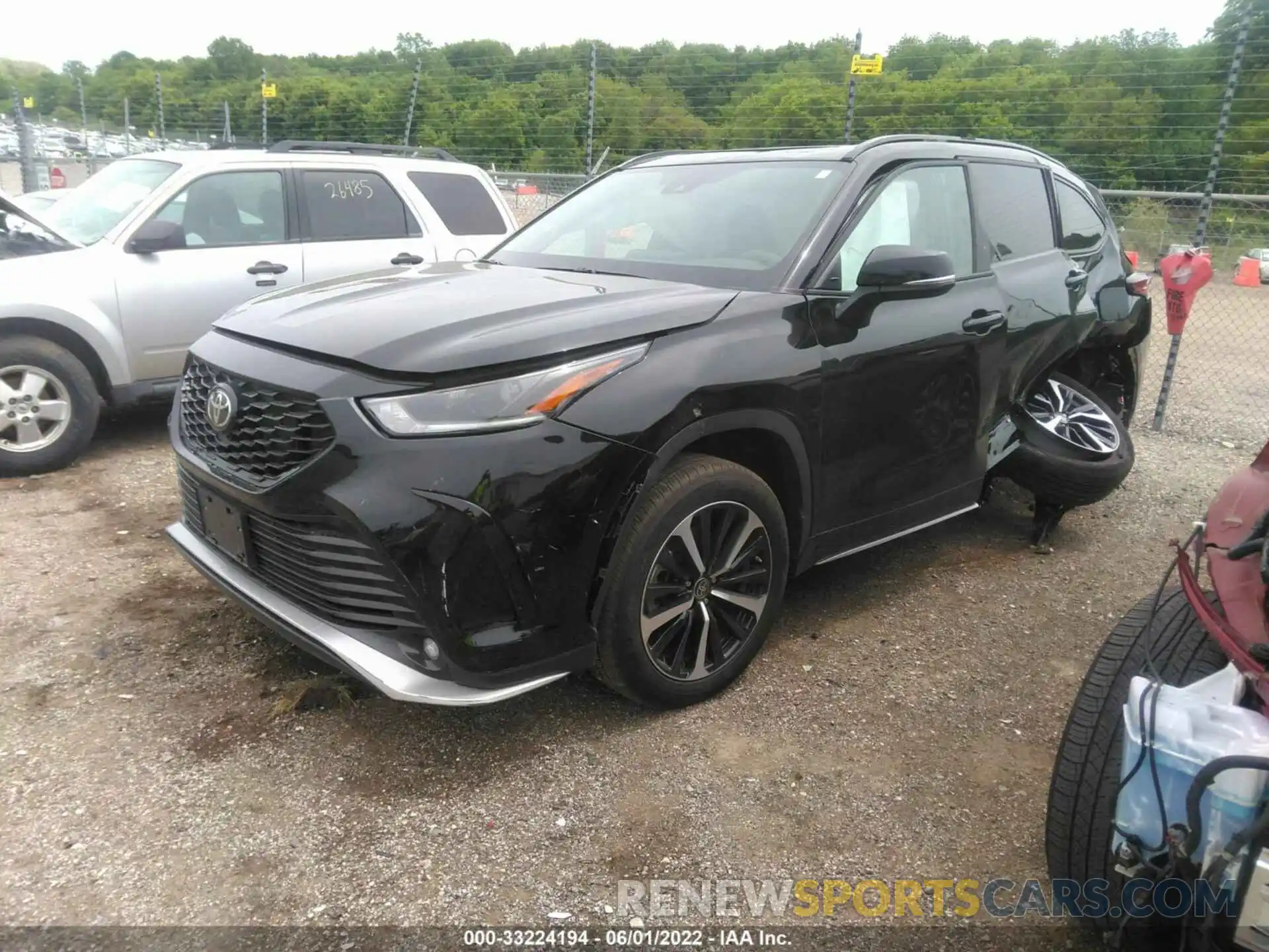 2 Photograph of a damaged car 5TDJZRBH9NS164563 TOYOTA HIGHLANDER 2022