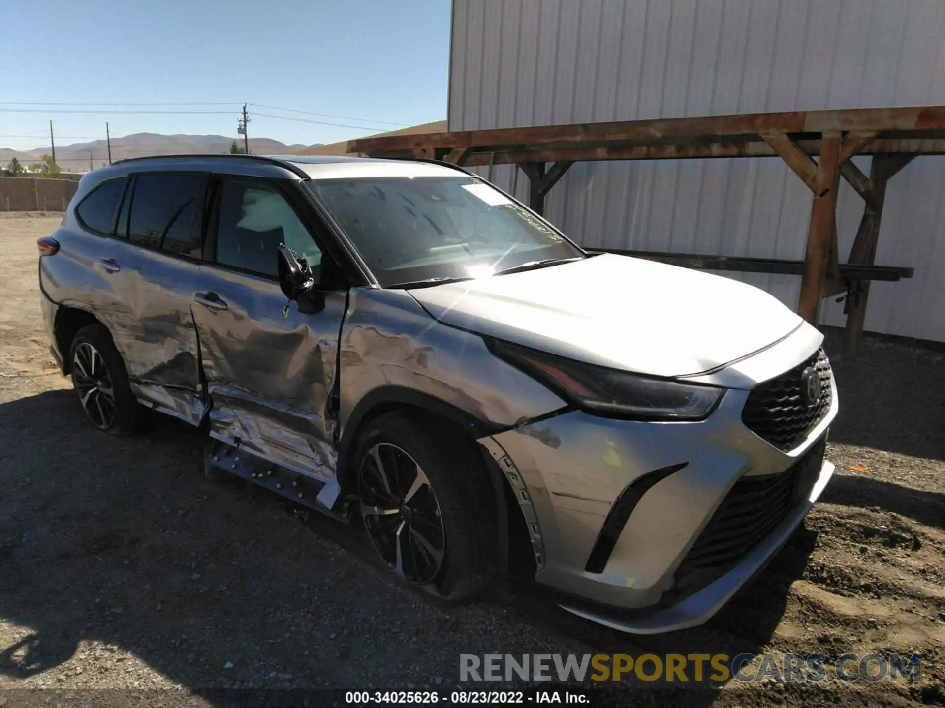 1 Photograph of a damaged car 5TDJZRBH9NS184537 TOYOTA HIGHLANDER 2022