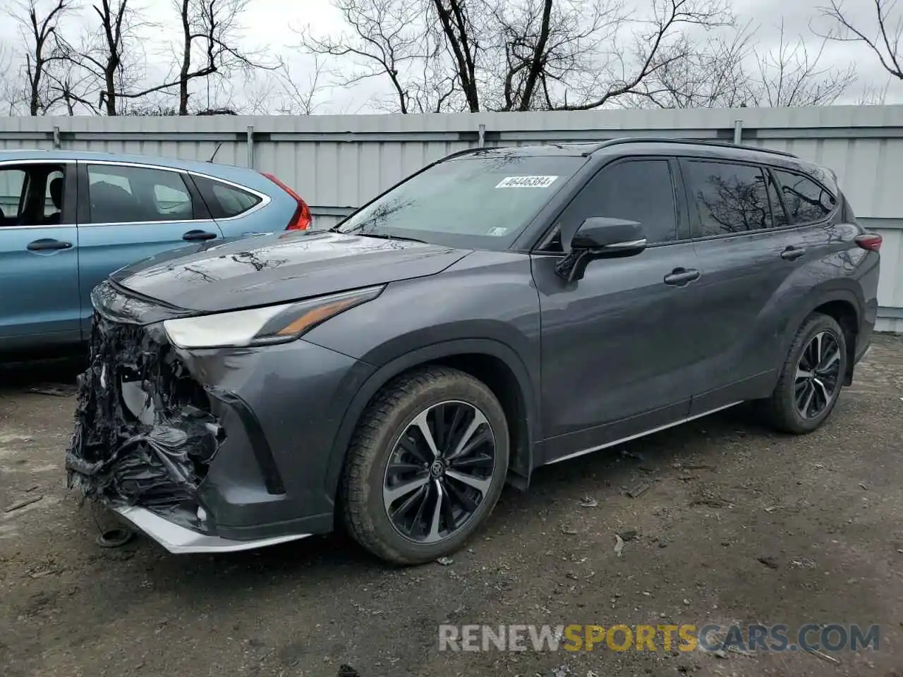 1 Photograph of a damaged car 5TDJZRBHXNS169383 TOYOTA HIGHLANDER 2022