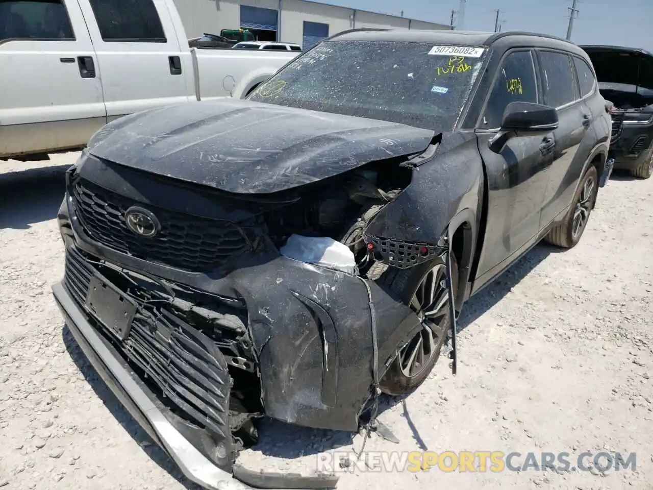 2 Photograph of a damaged car 5TDLZRAHXNS107816 TOYOTA HIGHLANDER 2022