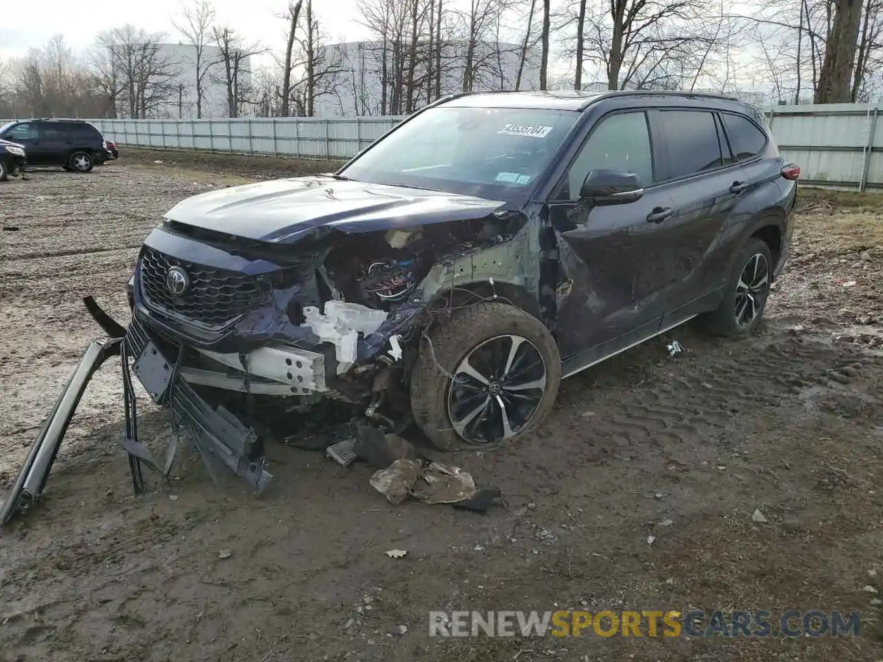 1 Photograph of a damaged car 5TDLZRBH4NS173874 TOYOTA HIGHLANDER 2022