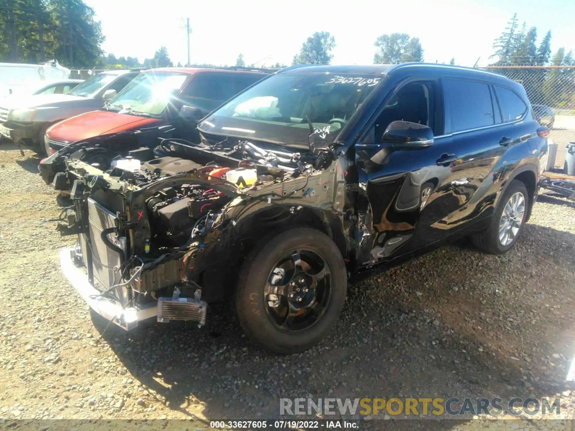 2 Photograph of a damaged car 5TDXBRCH0NS545683 TOYOTA HIGHLANDER 2022