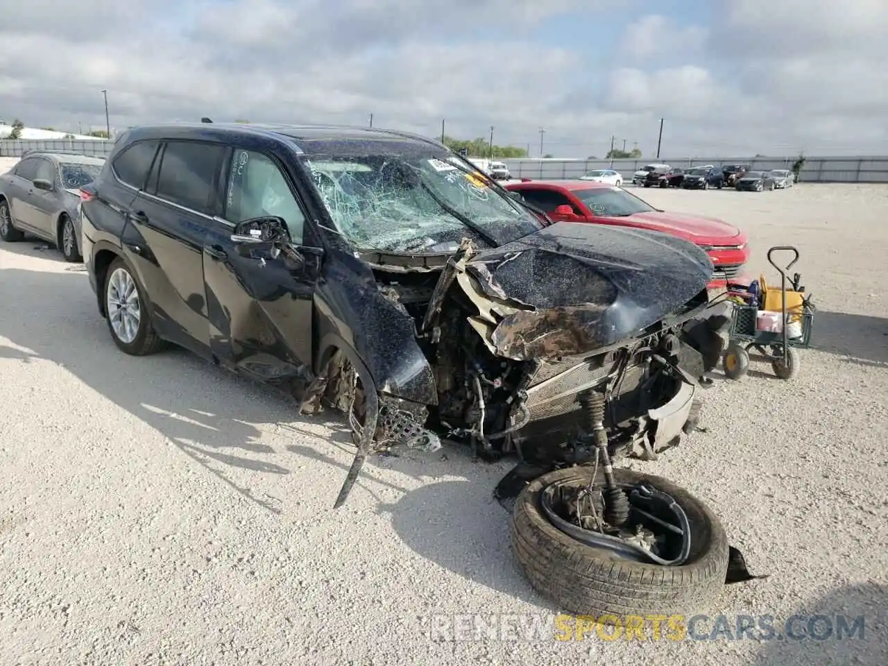 1 Photograph of a damaged car 5TDXBRCH2NS538718 TOYOTA HIGHLANDER 2022