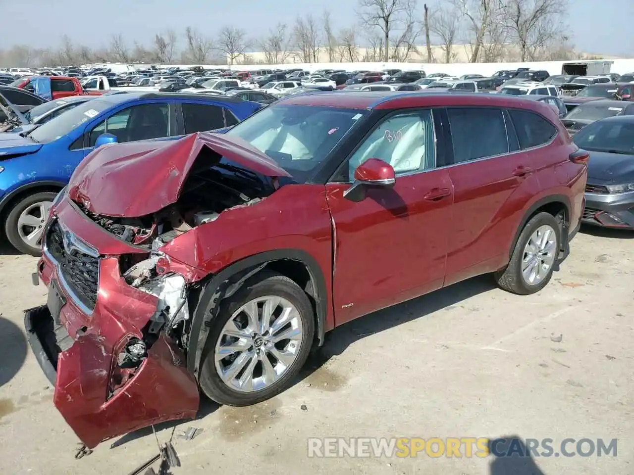 1 Photograph of a damaged car 5TDXBRCH5NS541788 TOYOTA HIGHLANDER 2022