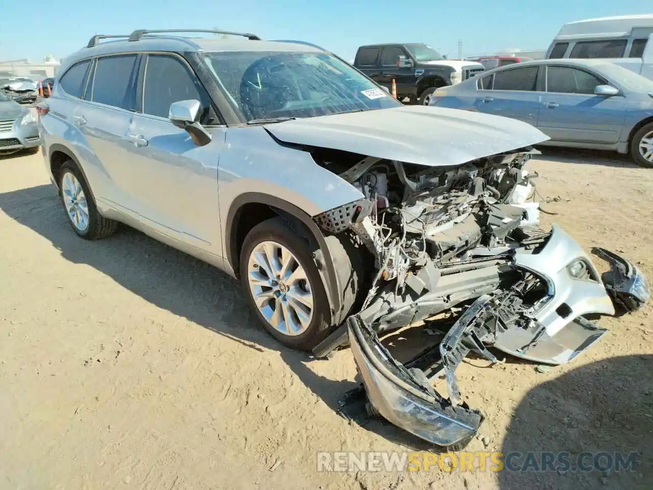 1 Photograph of a damaged car 5TDYARAH3NS511179 TOYOTA HIGHLANDER 2022