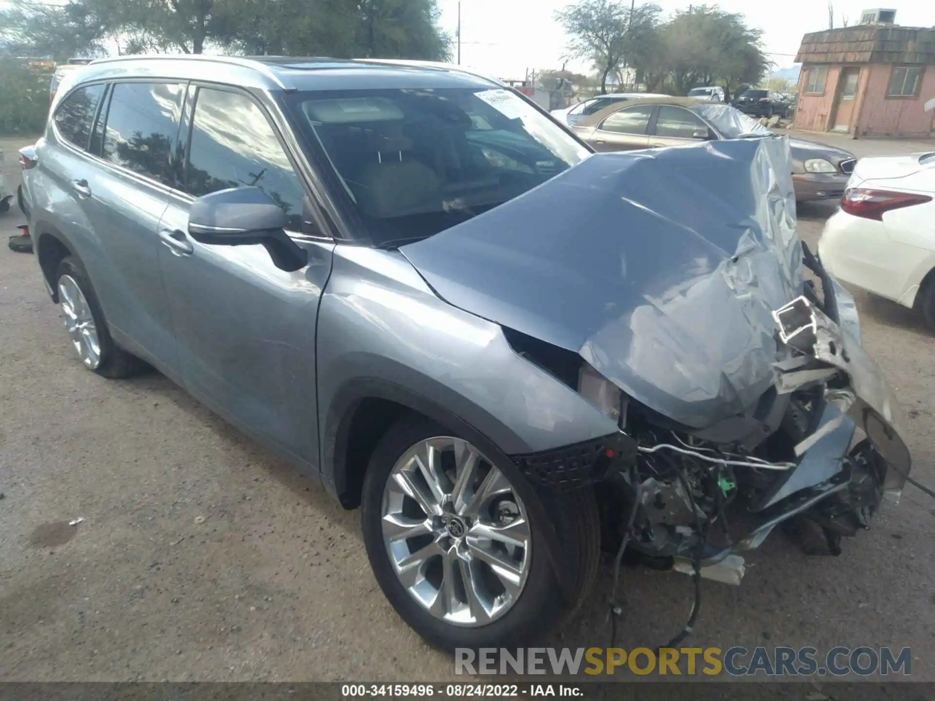 1 Photograph of a damaged car 5TDYZRAH0NS093771 TOYOTA HIGHLANDER 2022