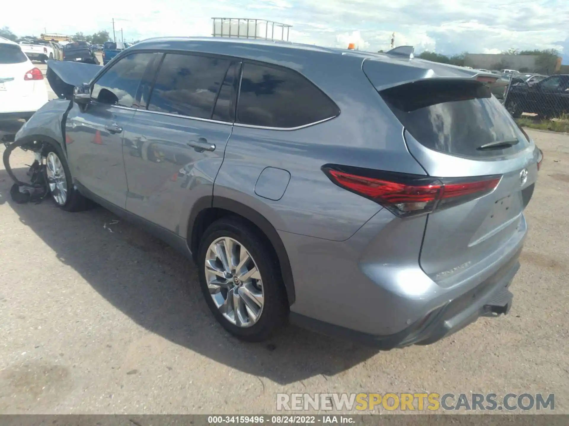 3 Photograph of a damaged car 5TDYZRAH0NS093771 TOYOTA HIGHLANDER 2022