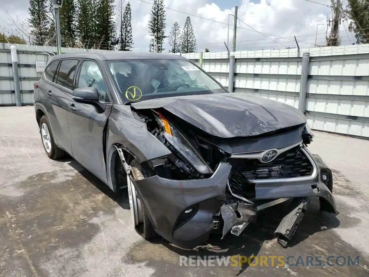 1 Photograph of a damaged car 5TDZARAH5NS510362 TOYOTA HIGHLANDER 2022