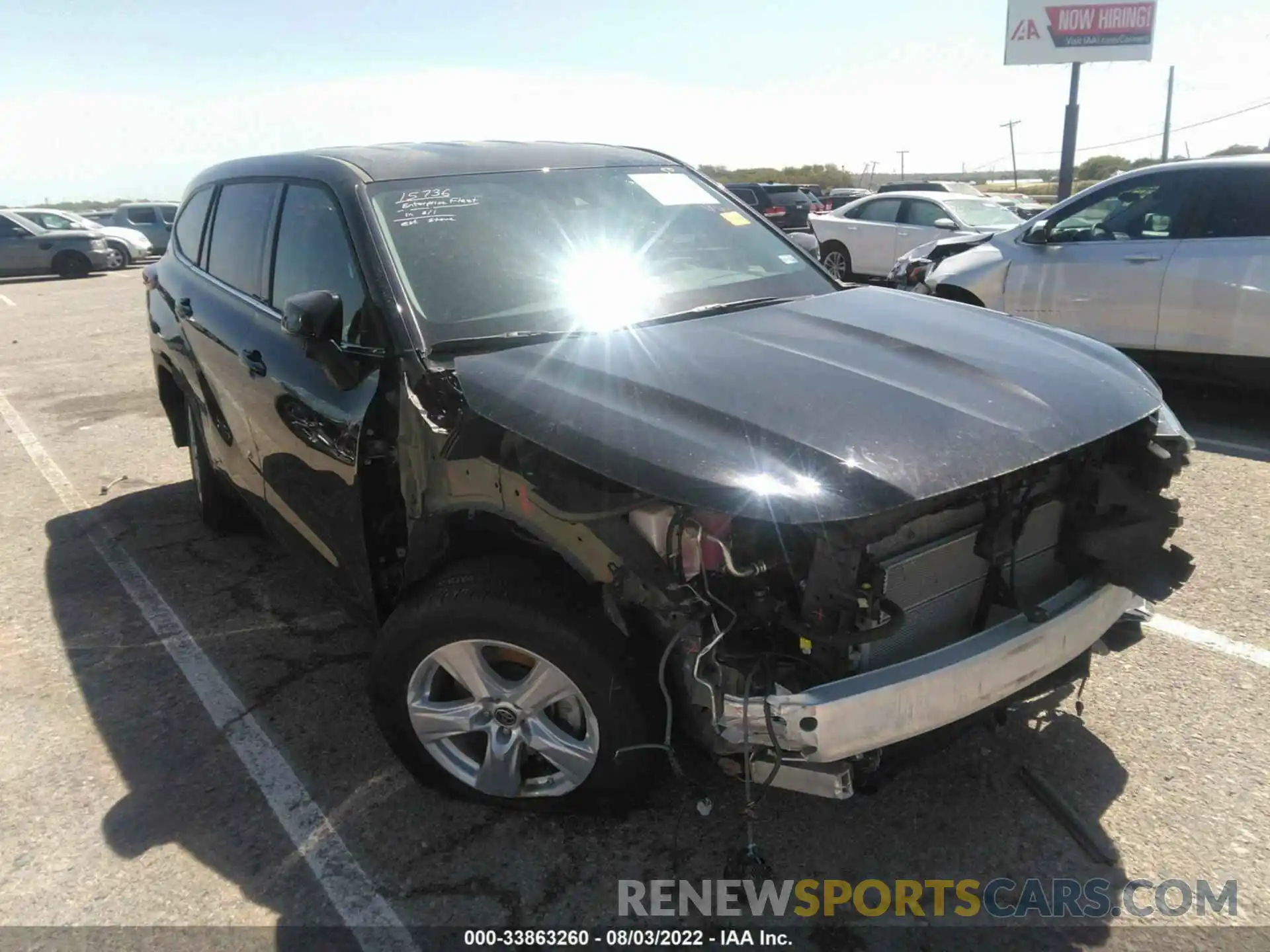 1 Photograph of a damaged car 5TDZARAH5NS512127 TOYOTA HIGHLANDER 2022