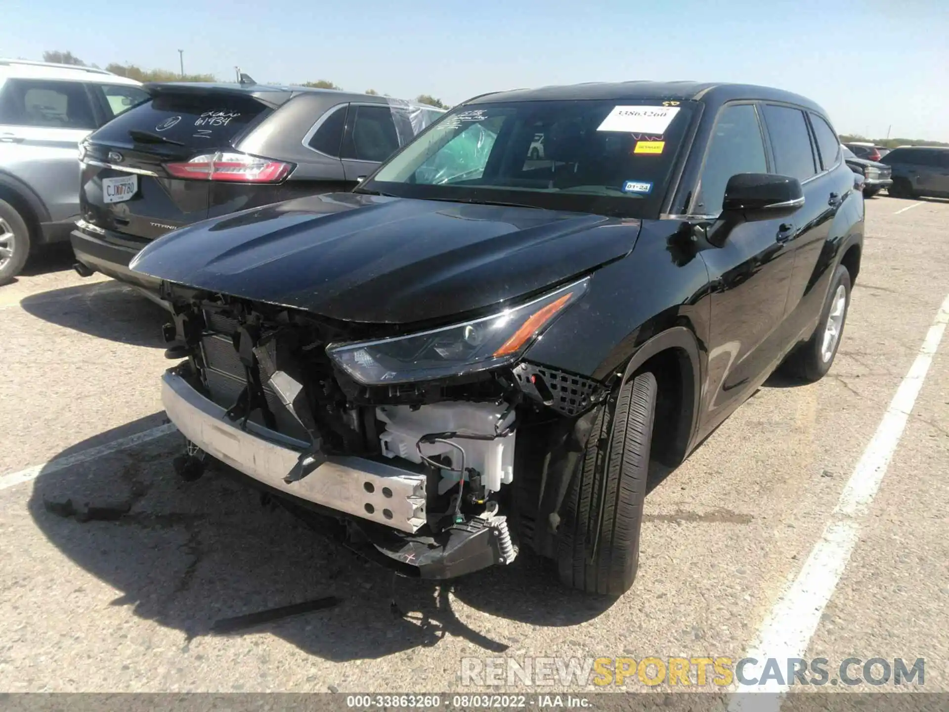 2 Photograph of a damaged car 5TDZARAH5NS512127 TOYOTA HIGHLANDER 2022